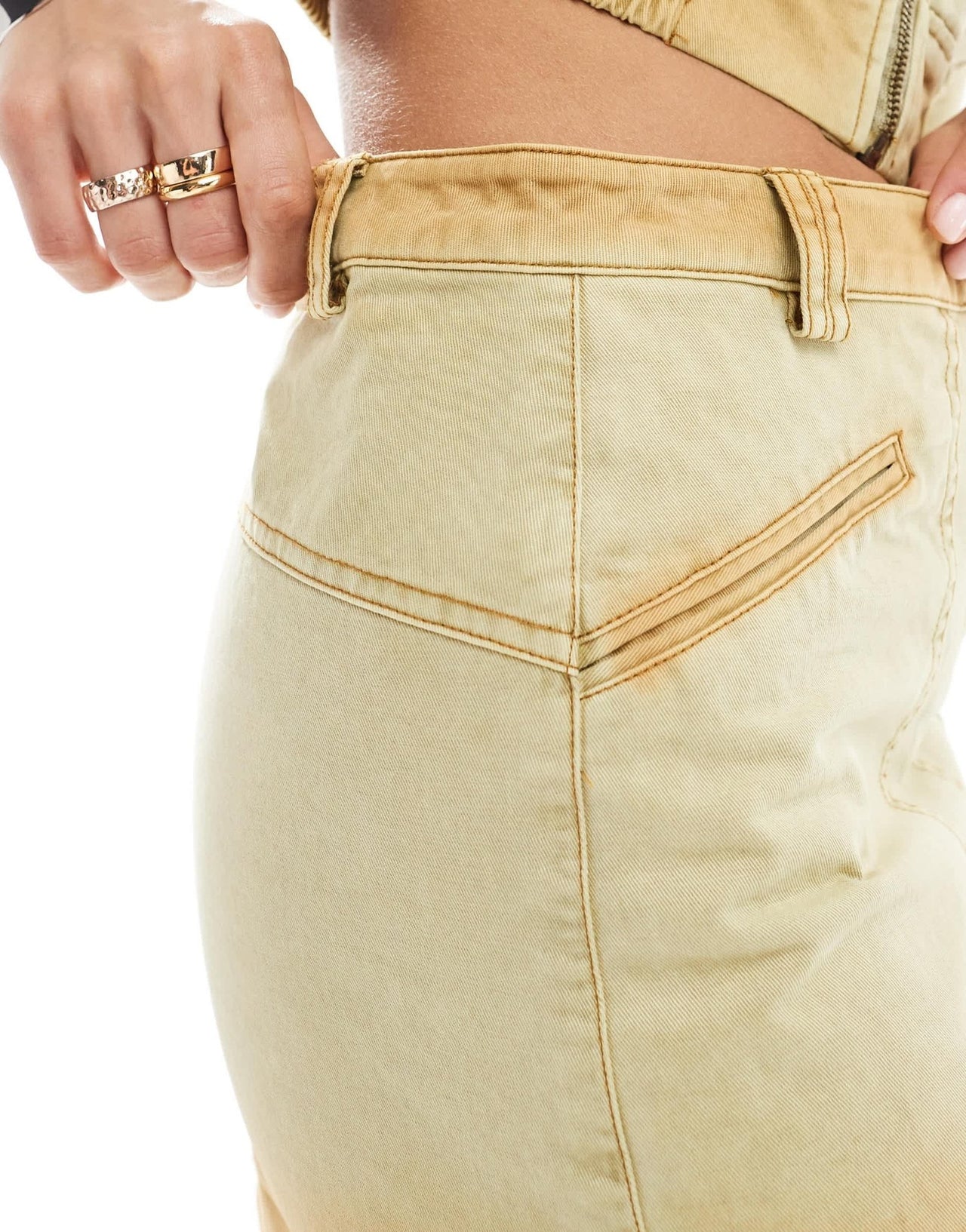 Mango washed co - ord mini skirt in brown - ASOS Sample Sale EU Store