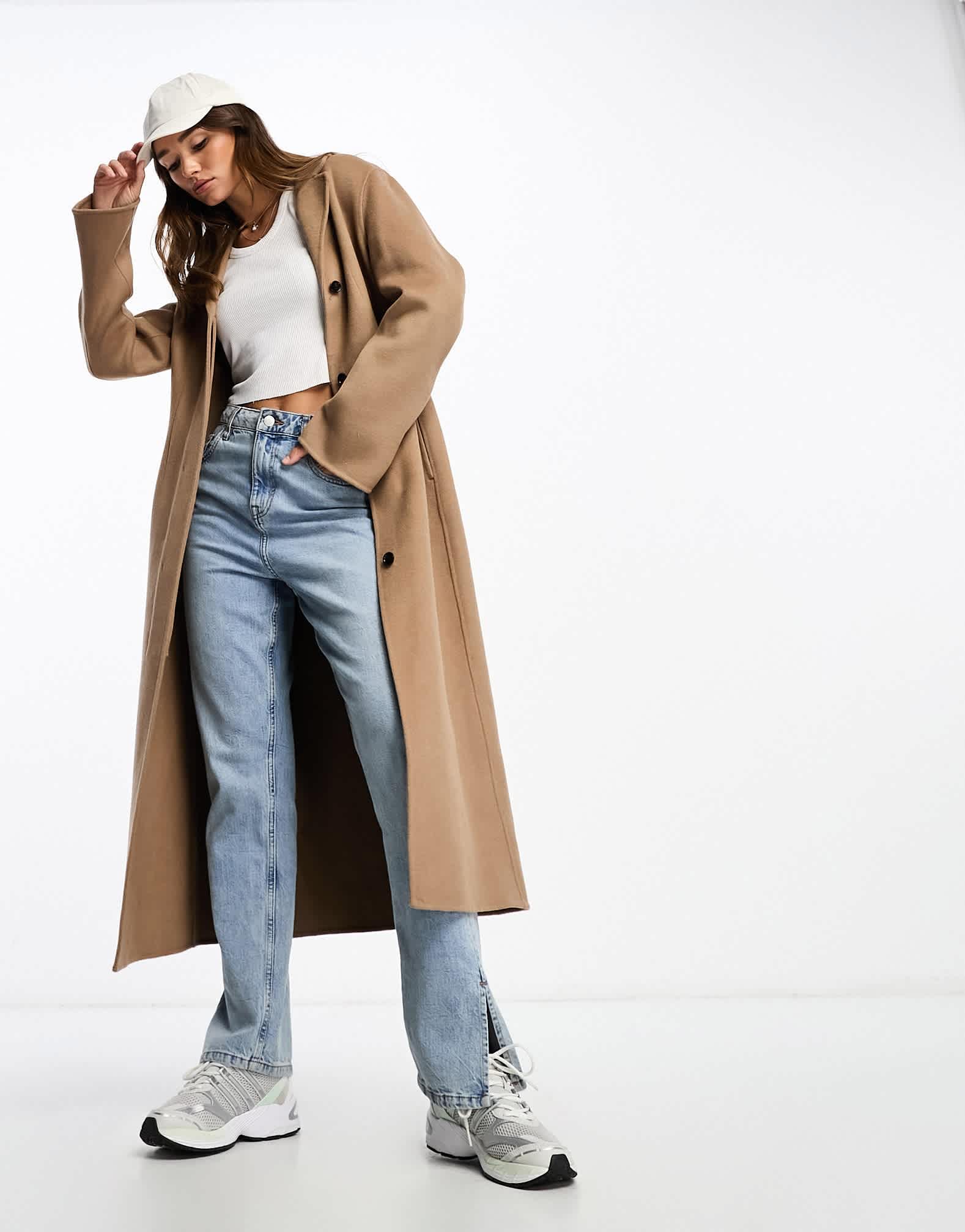 Mango wool mix coat in brown - ASOS Sample Sale EU Store