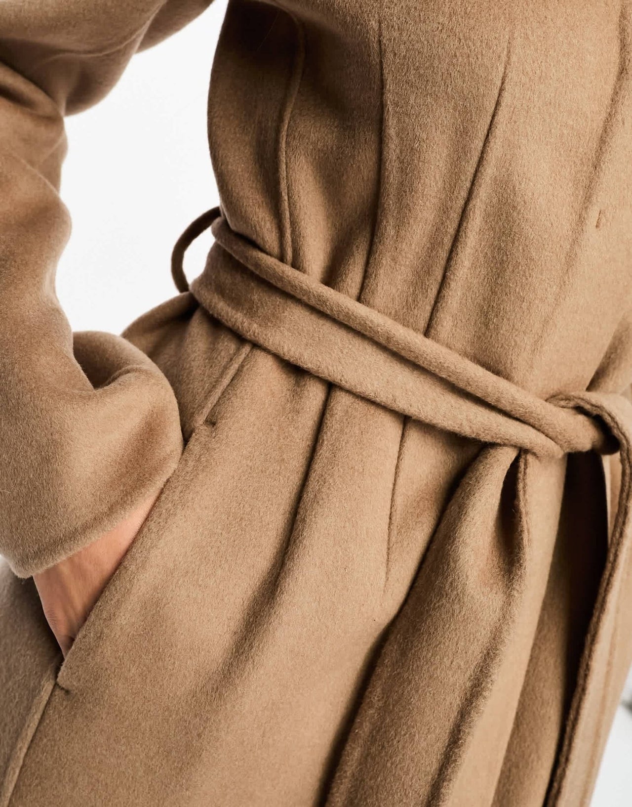 Mango wool mix coat in brown - ASOS Sample Sale EU Store