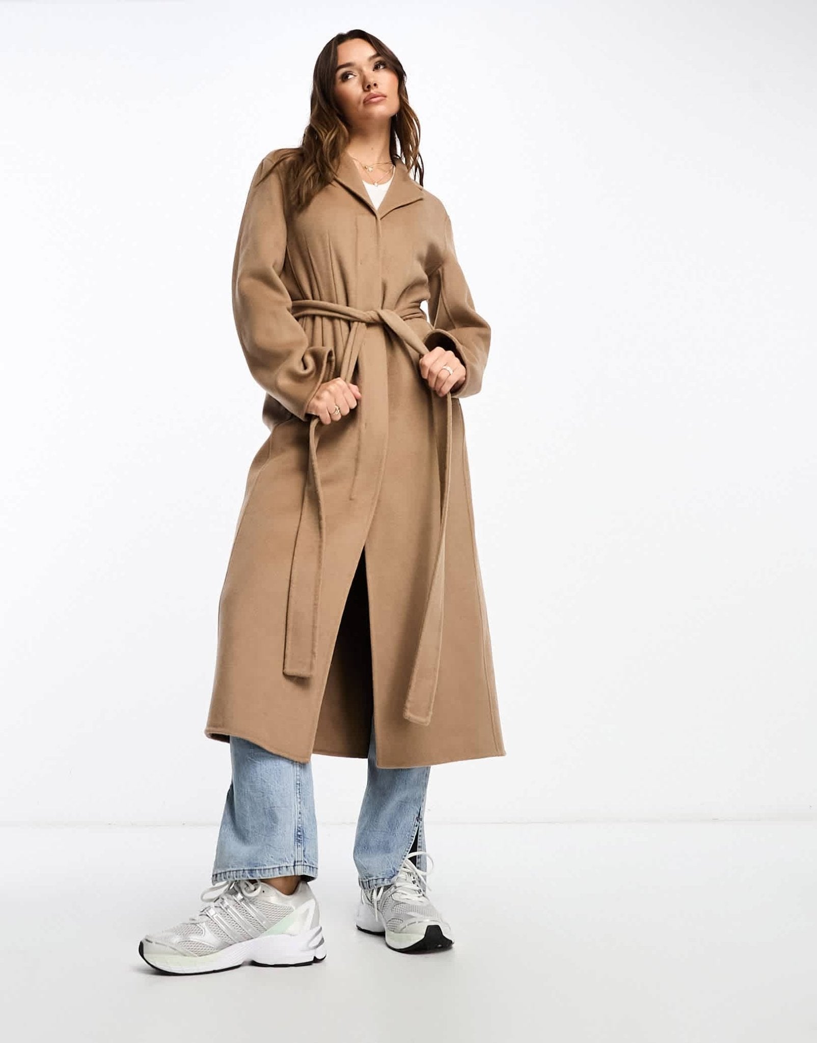 Mango wool mix coat in brown - ASOS Sample Sale EU Store