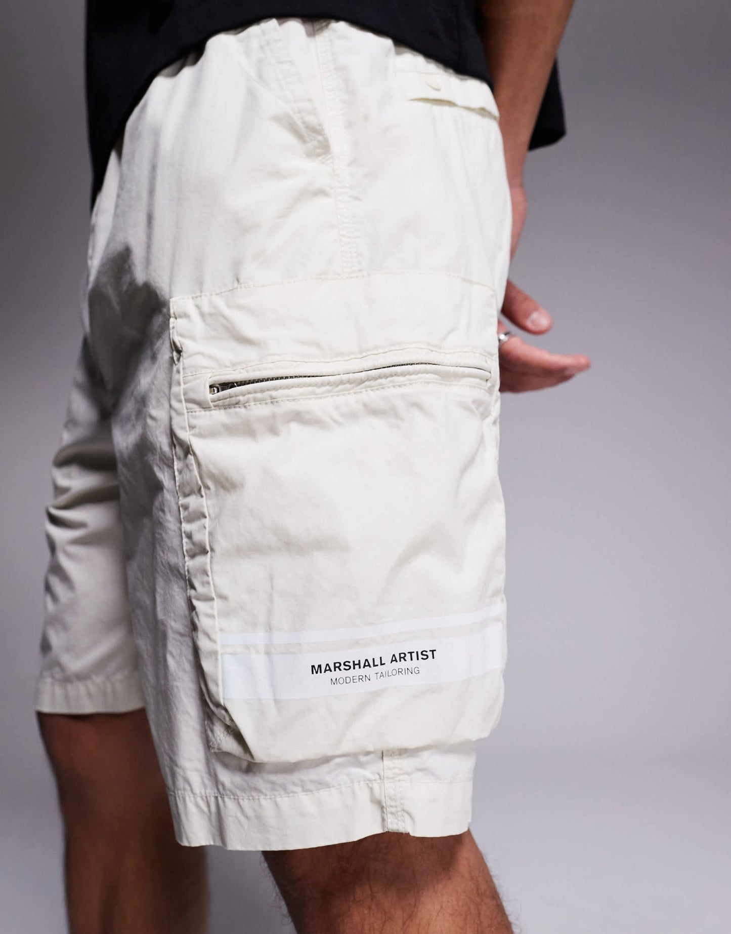 Marshall Artist co - ord seafield cargo utility shorts in cream - ASOS Sample Sale EU Store