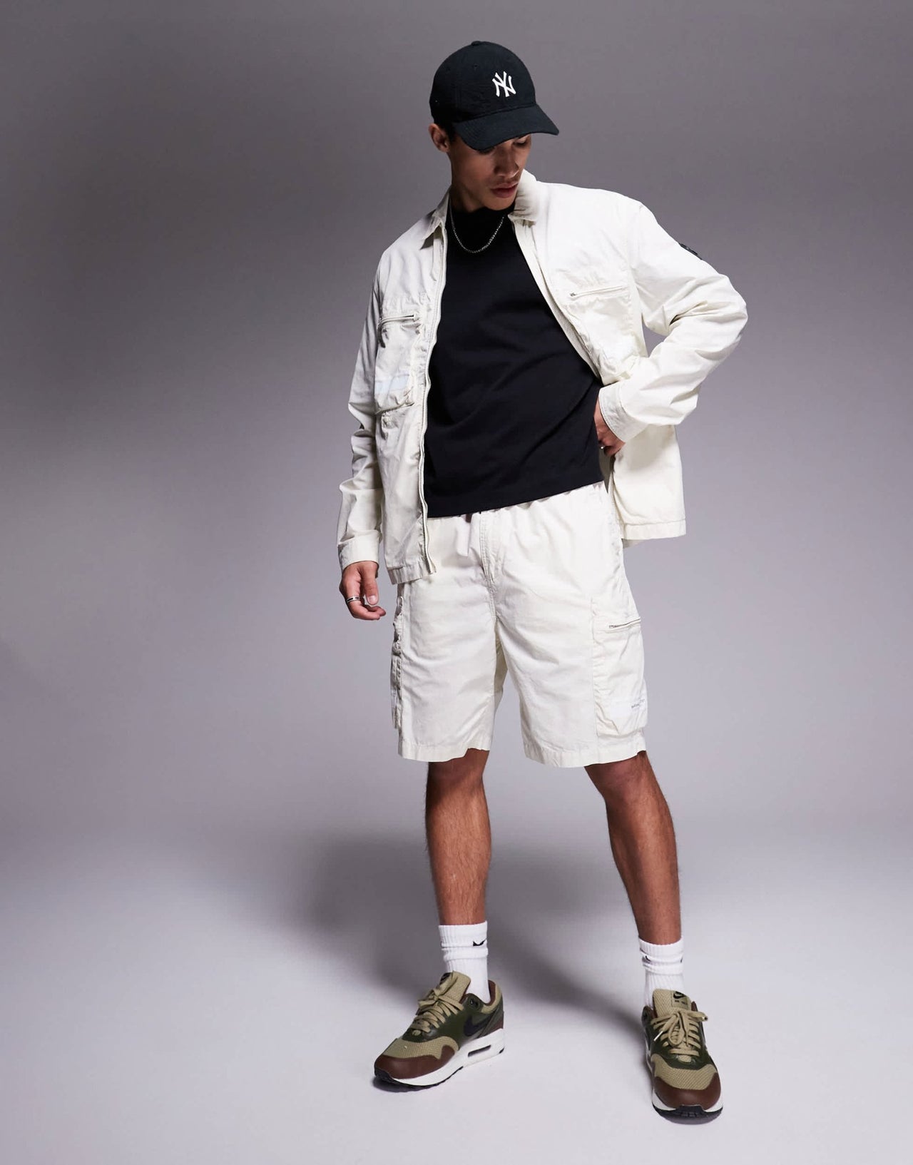 Marshall Artist co - ord seafield cargo utility shorts in cream - ASOS Sample Sale EU Store