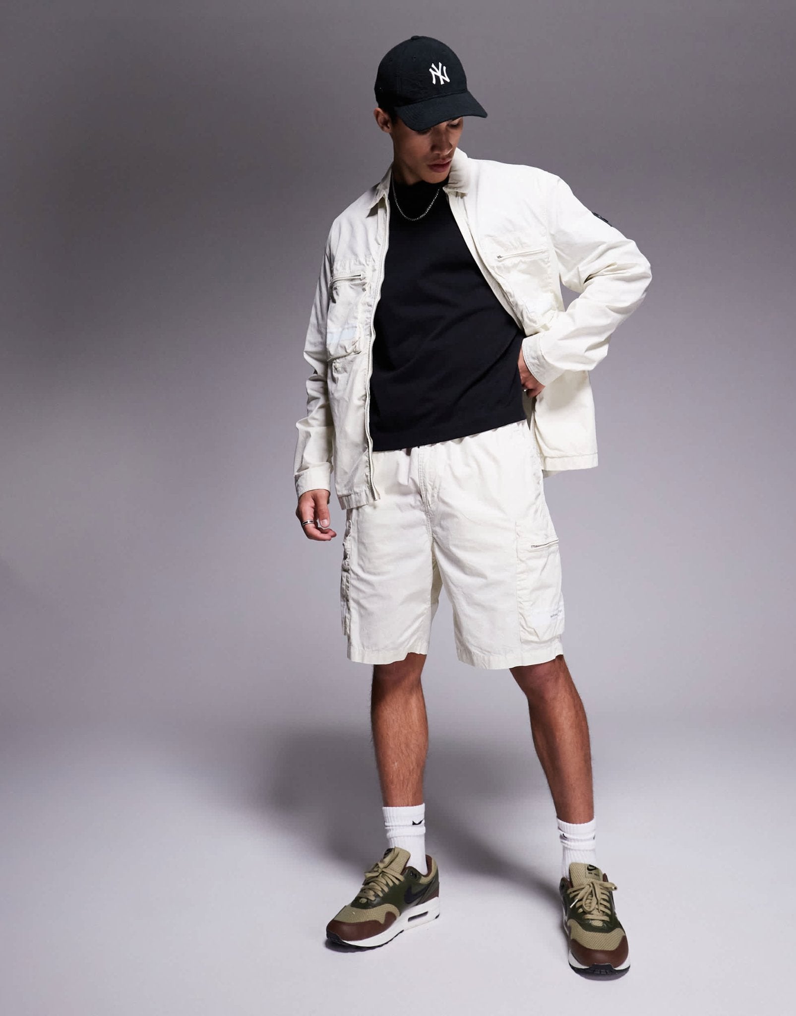 Marshall Artist co - ord seafield cargo utility shorts in cream - ASOS Sample Sale EU Store
