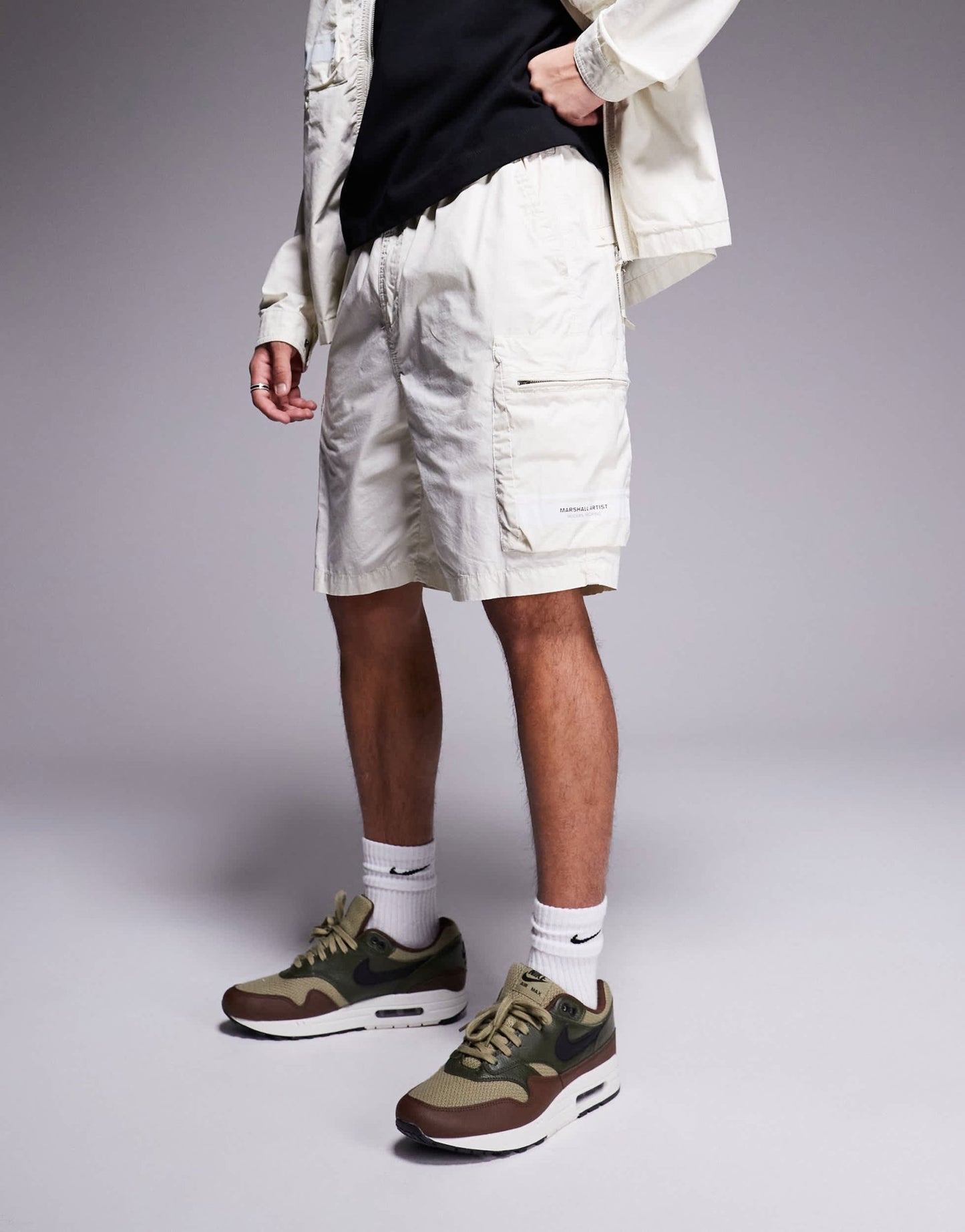 Marshall Artist co - ord seafield cargo utility shorts in cream - ASOS Sample Sale EU Store