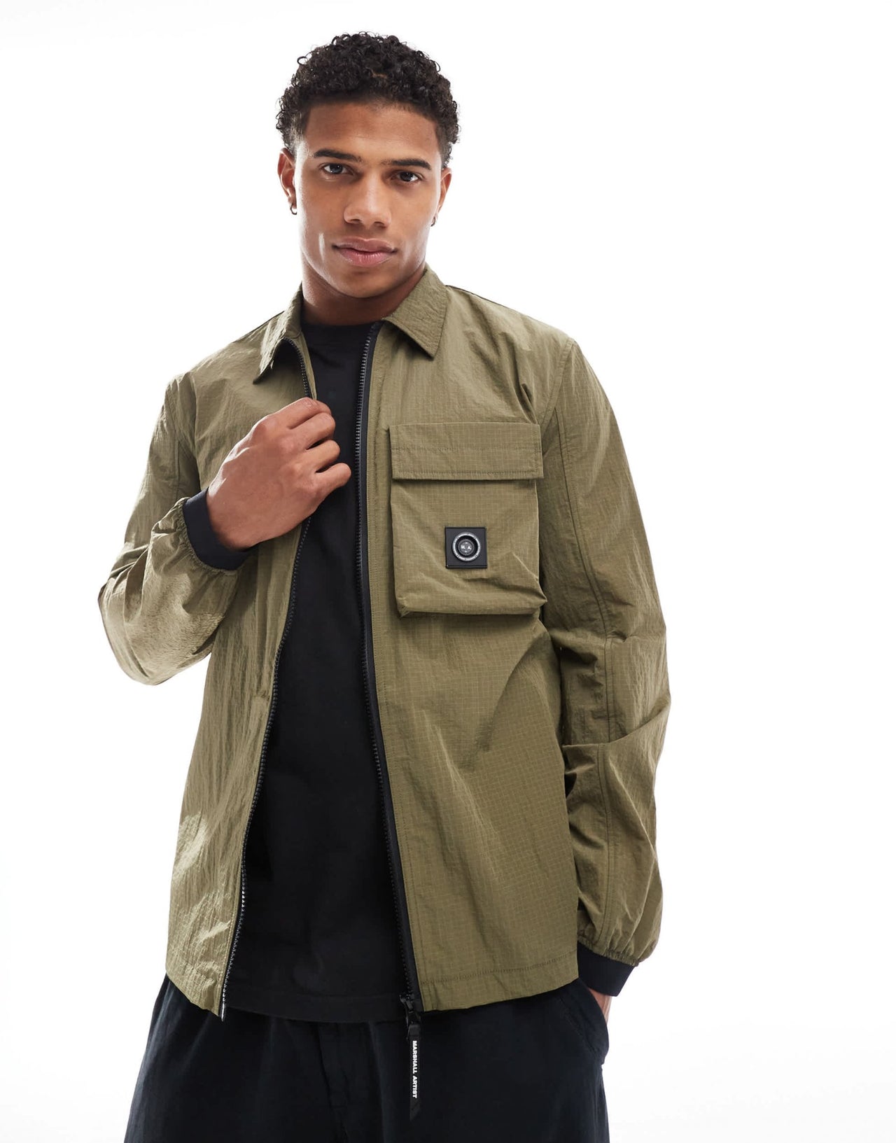 Marshall Artist nevado overshirt in khaki - ASOS Sample Sale EU Store