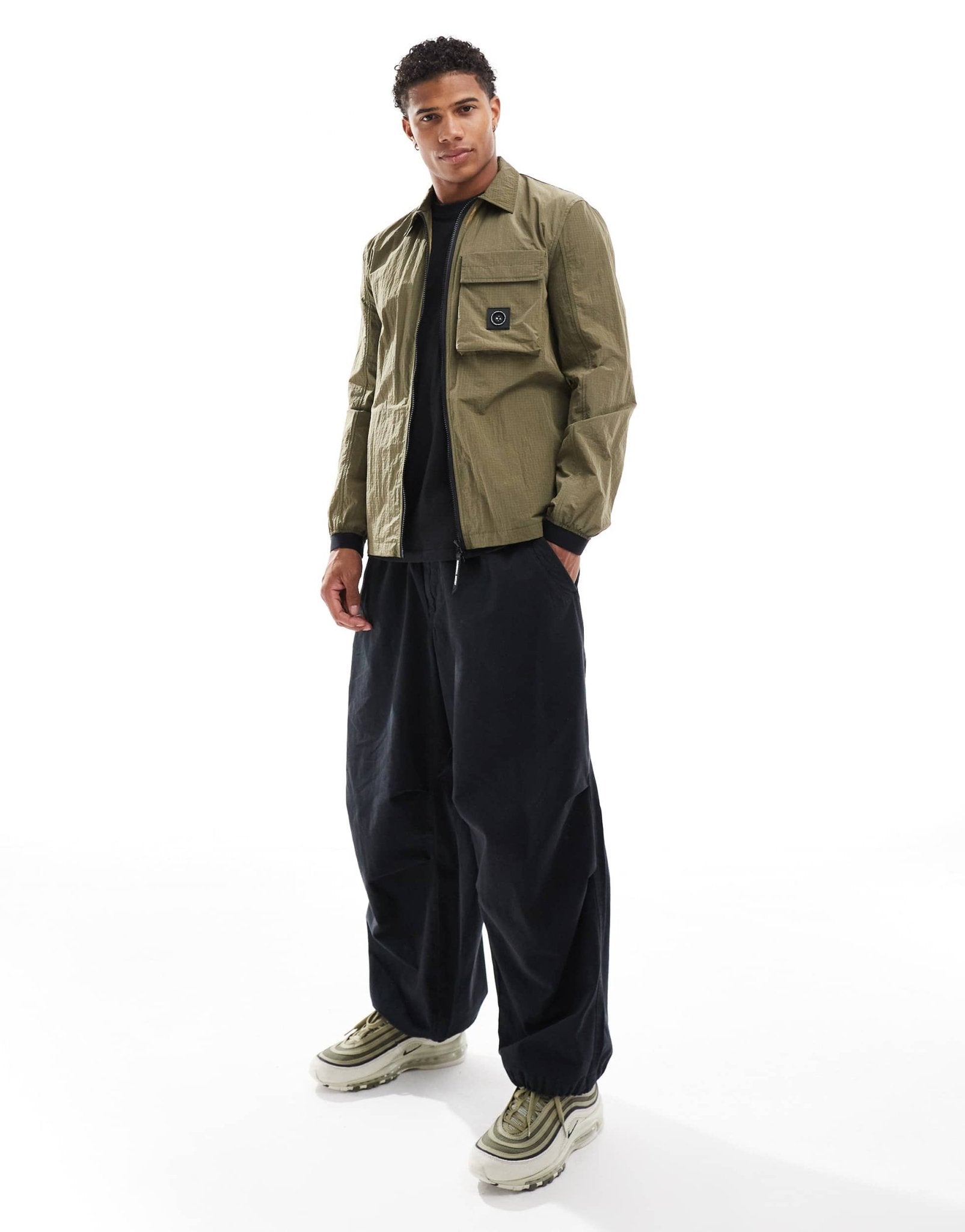 Marshall Artist nevado overshirt in khaki - ASOS Sample Sale EU Store