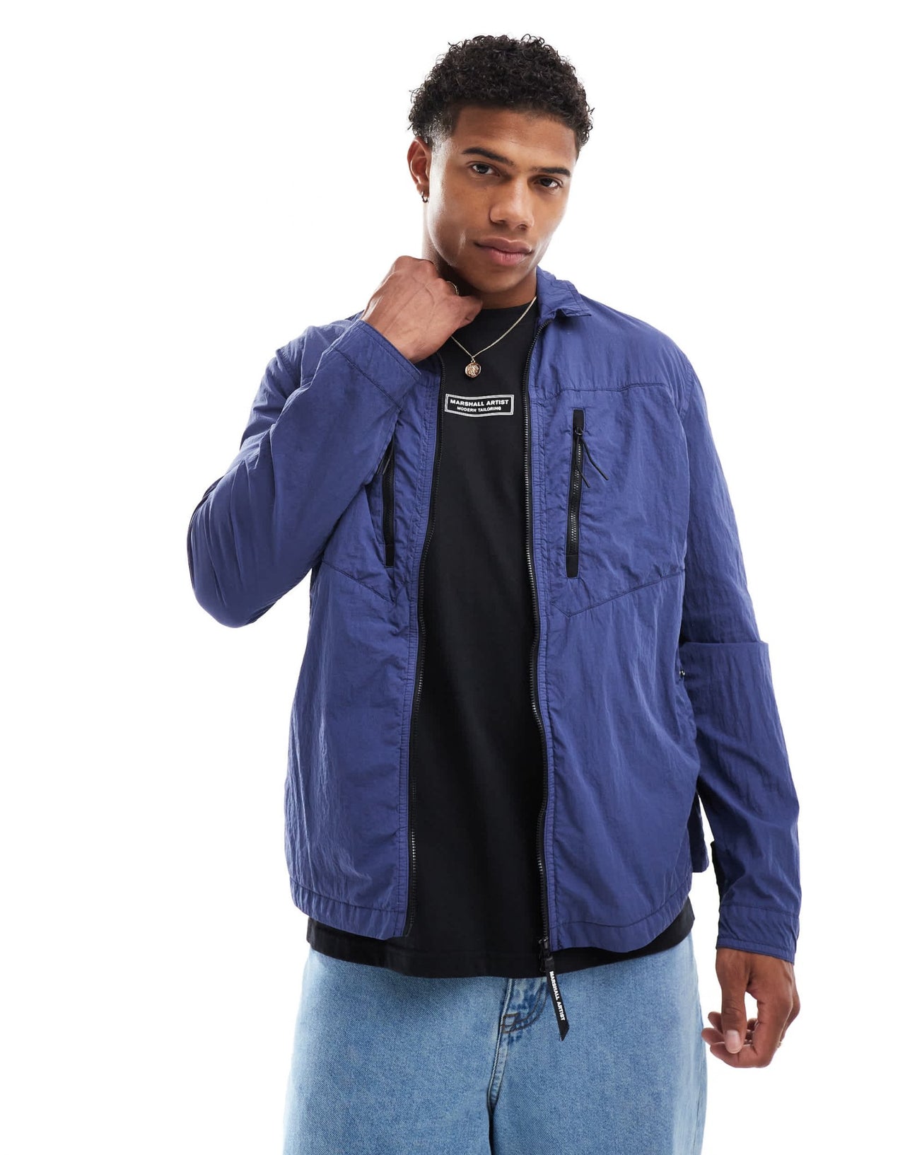 Marshall Artist nova overshirt in blue - ASOS Sample Sale EU Store