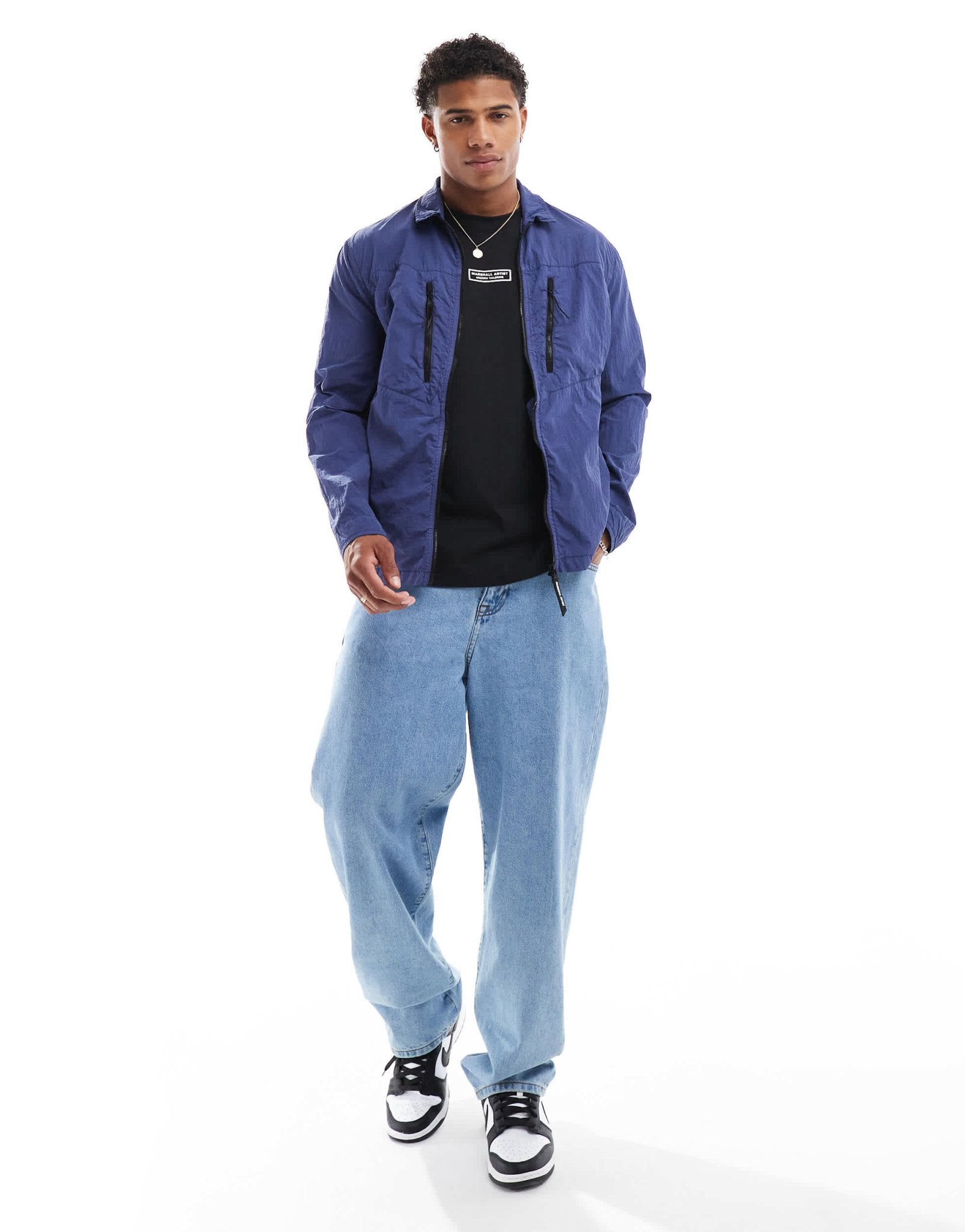 Marshall Artist nova overshirt in blue - ASOS Sample Sale EU Store