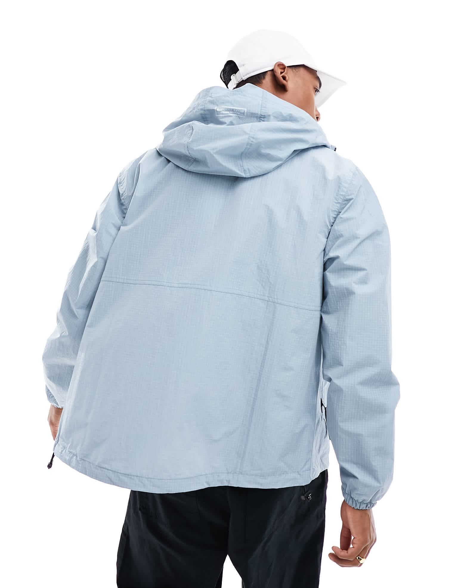 Marshall Artist nylon ripstock rain coat in light blue - ASOS Sample Sale EU Store