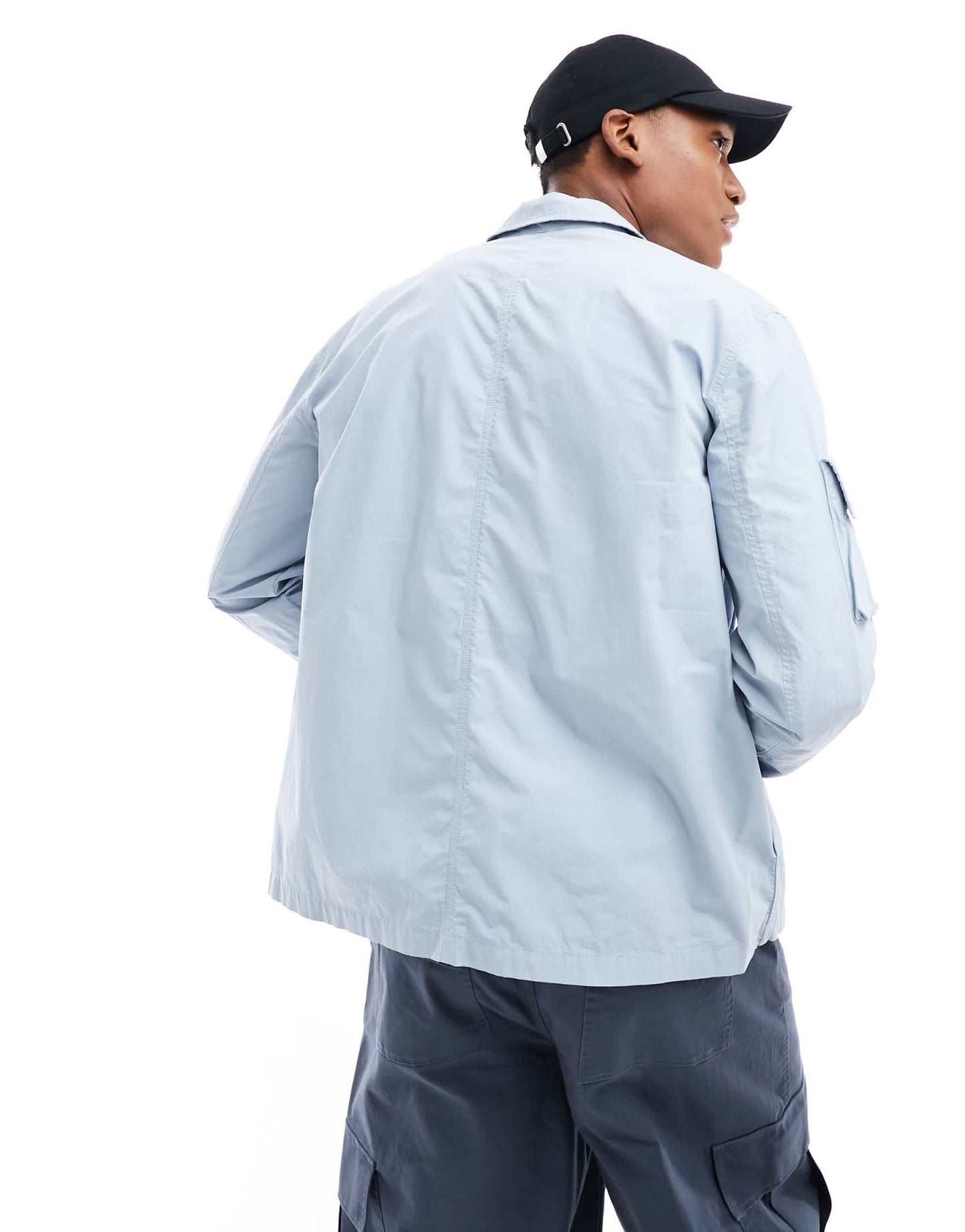 Marshall Artist overshirt in washed parachute cotton in light blue - ASOS Sample Sale EU Store