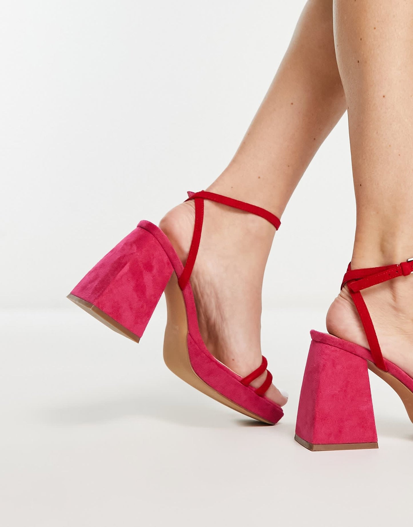 MIM Bob heeled strappy sandal in fuscia - ASOS Sample Sale EU Store