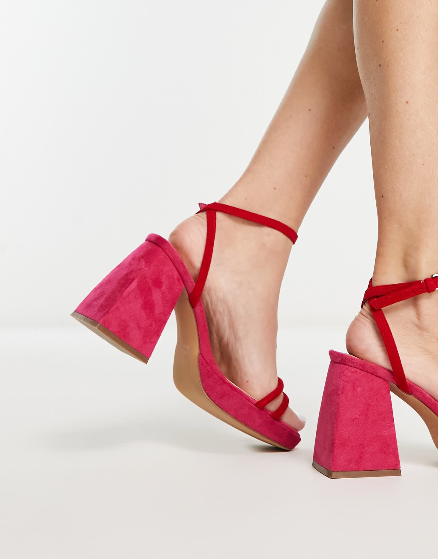 MIM Bob heeled strappy sandal in fuscia - ASOS Sample Sale EU Store