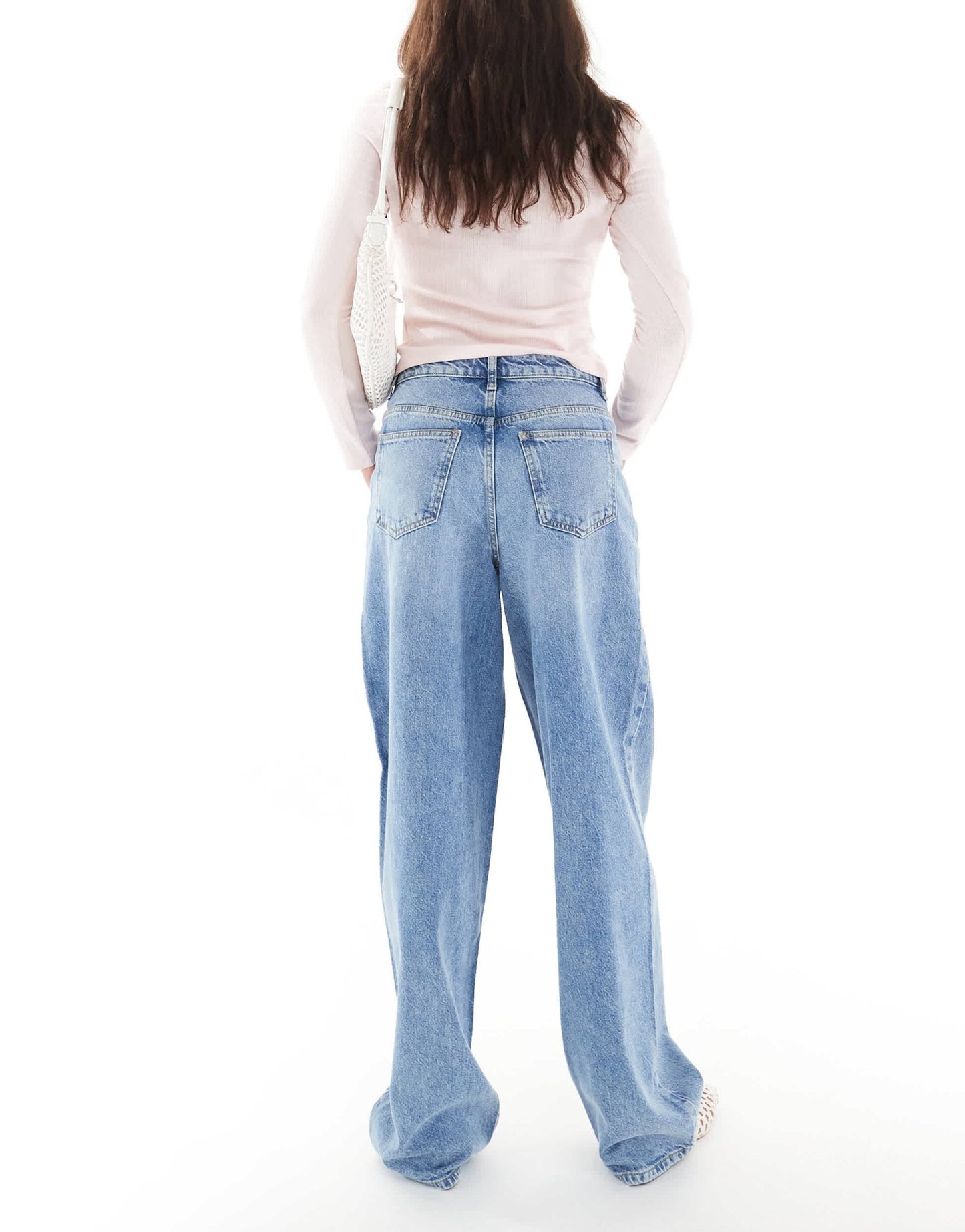 Miss Selfridge baggy jean in mid blue wash - ASOS Sample Sale EU Store