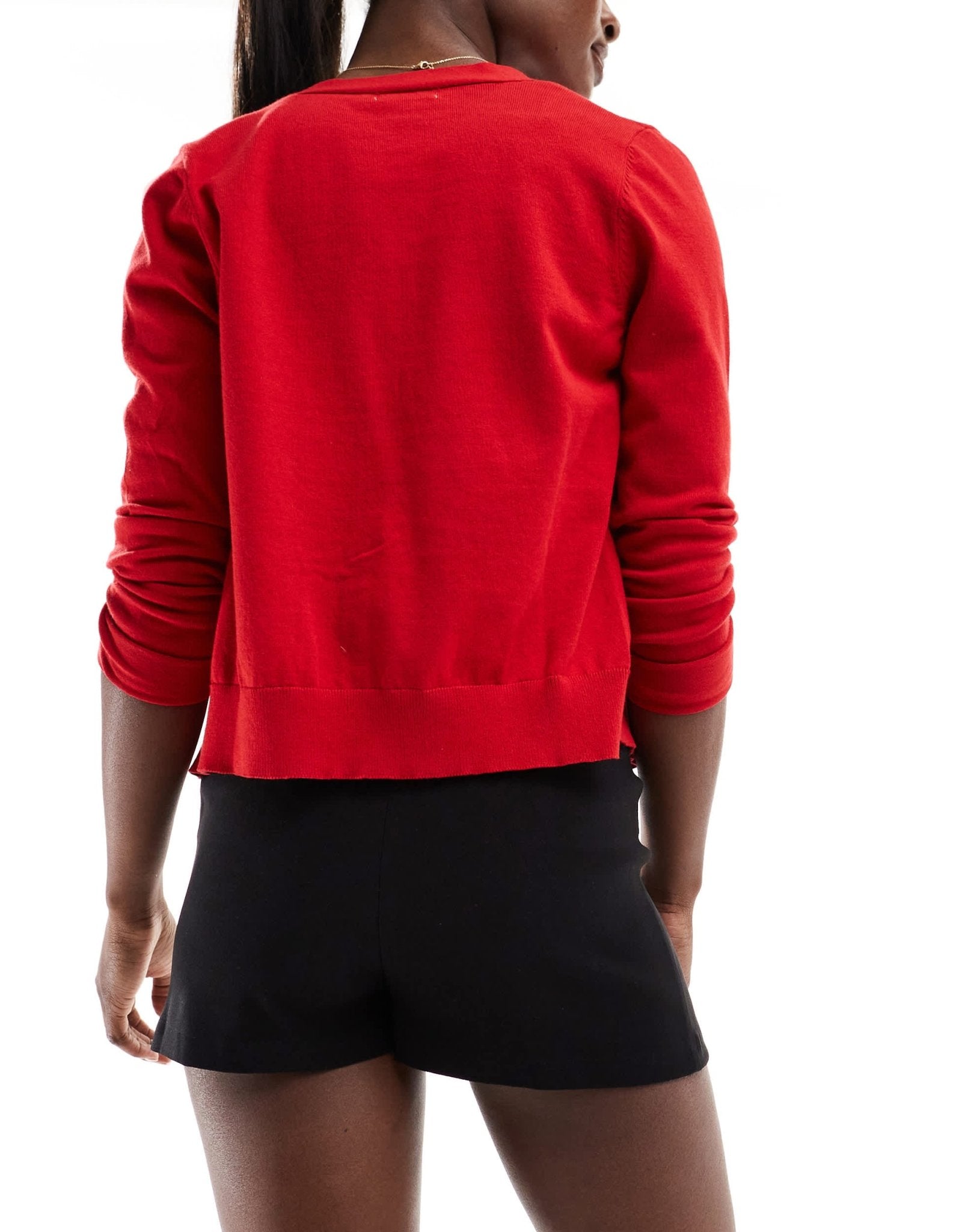 Miss Selfridge bengaline double split mini skort in black - ASOS Sample Sale EU Store