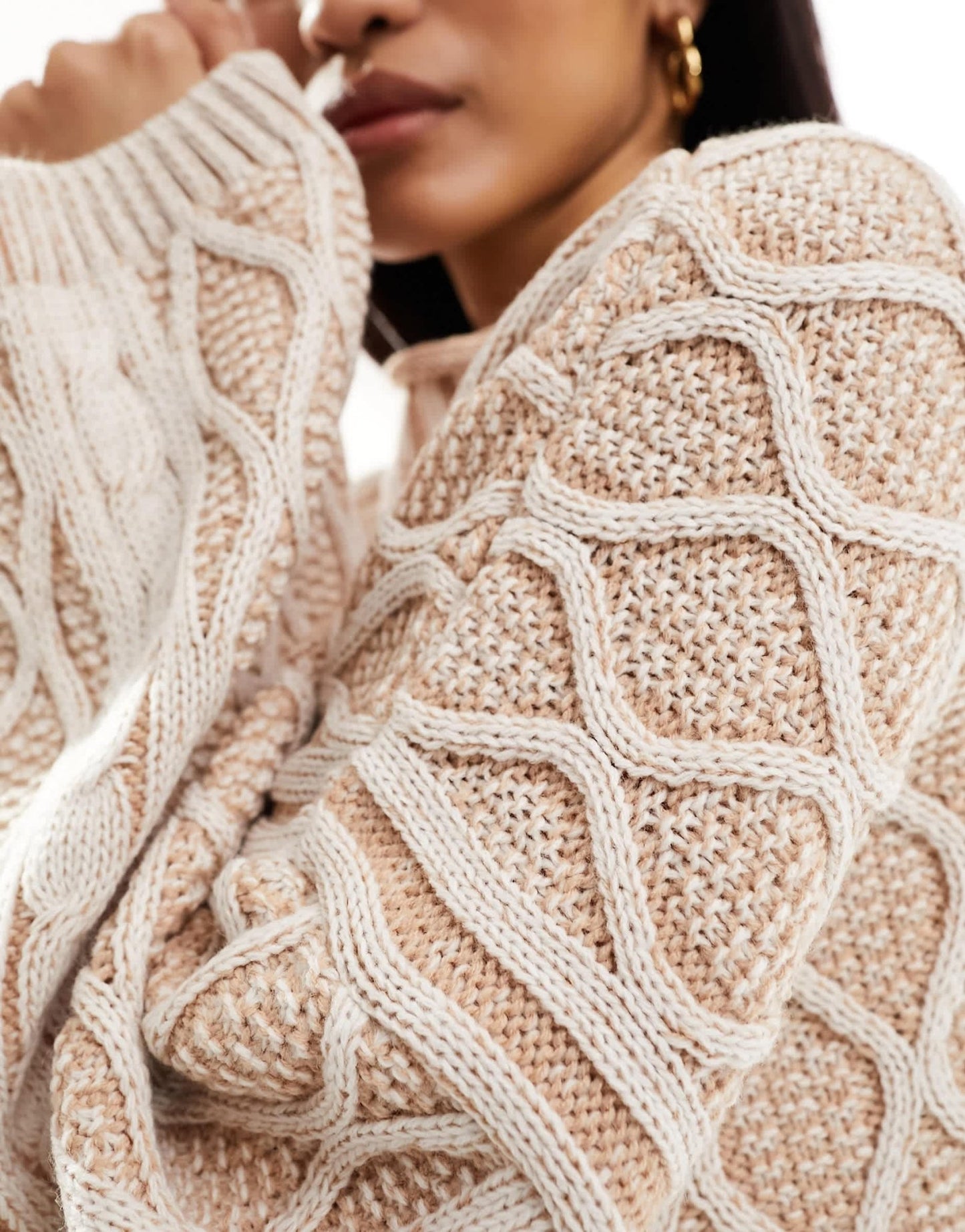 Miss Selfridge cable knit slouchy jumper - ASOS Sample Sale EU Store