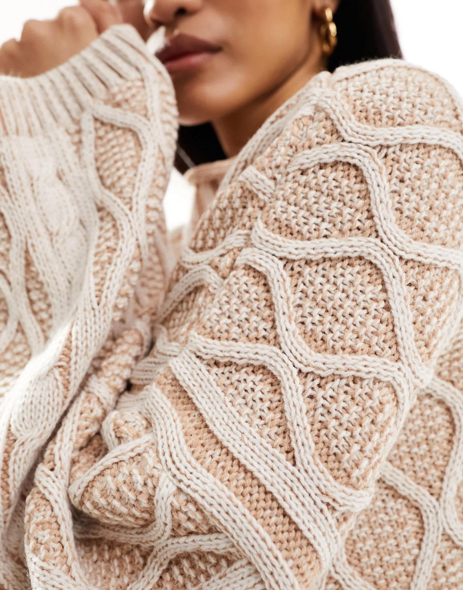 Miss Selfridge cable knit slouchy jumper - ASOS Sample Sale EU Store