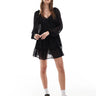 Miss Selfridge chiffon corset detail mini dress in black