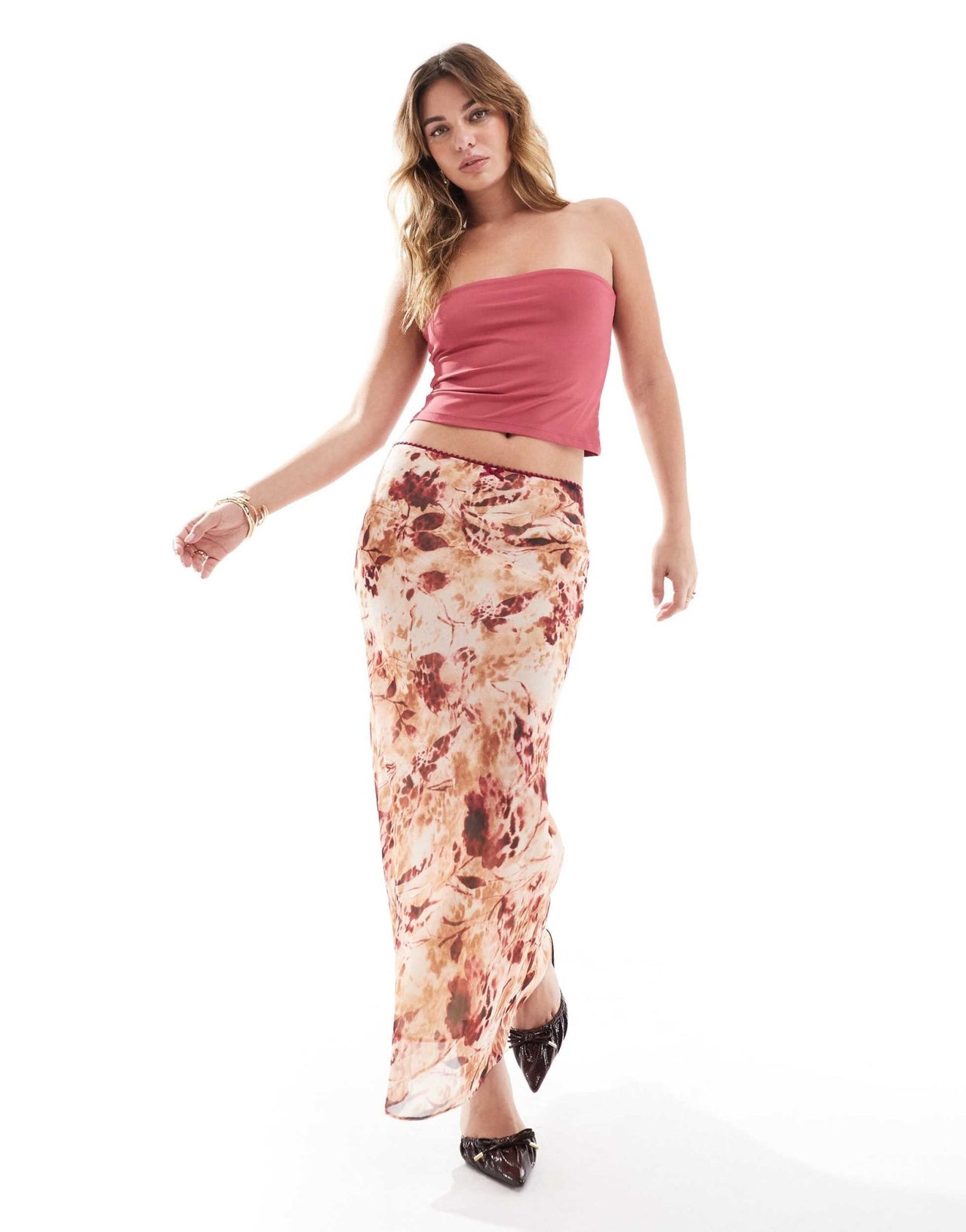 Miss Selfridge chiffon double layer maxi skirt in animal print - ASOS Sample Sale EU Store