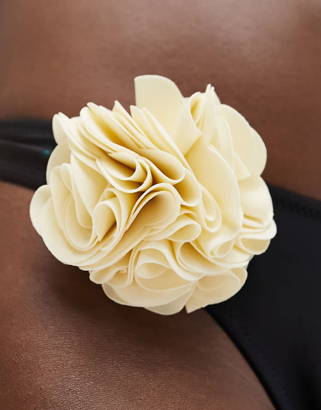 Miss Selfridge contrast corsage bikini bottom in black - ASOS Sample Sale EU Store