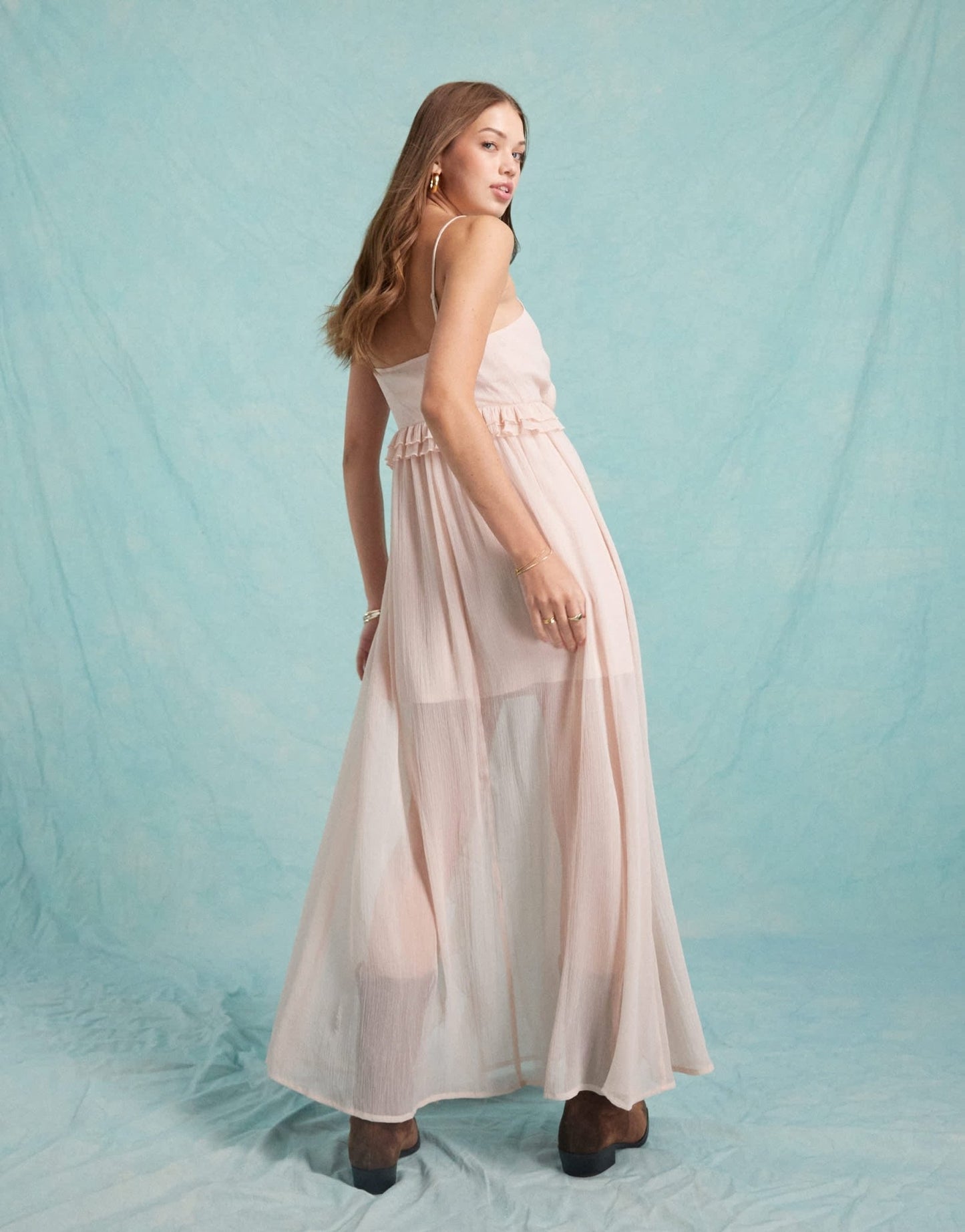 Miss Selfridge corsage detail cami maxi dress in pink - ASOS Sample Sale EU Store
