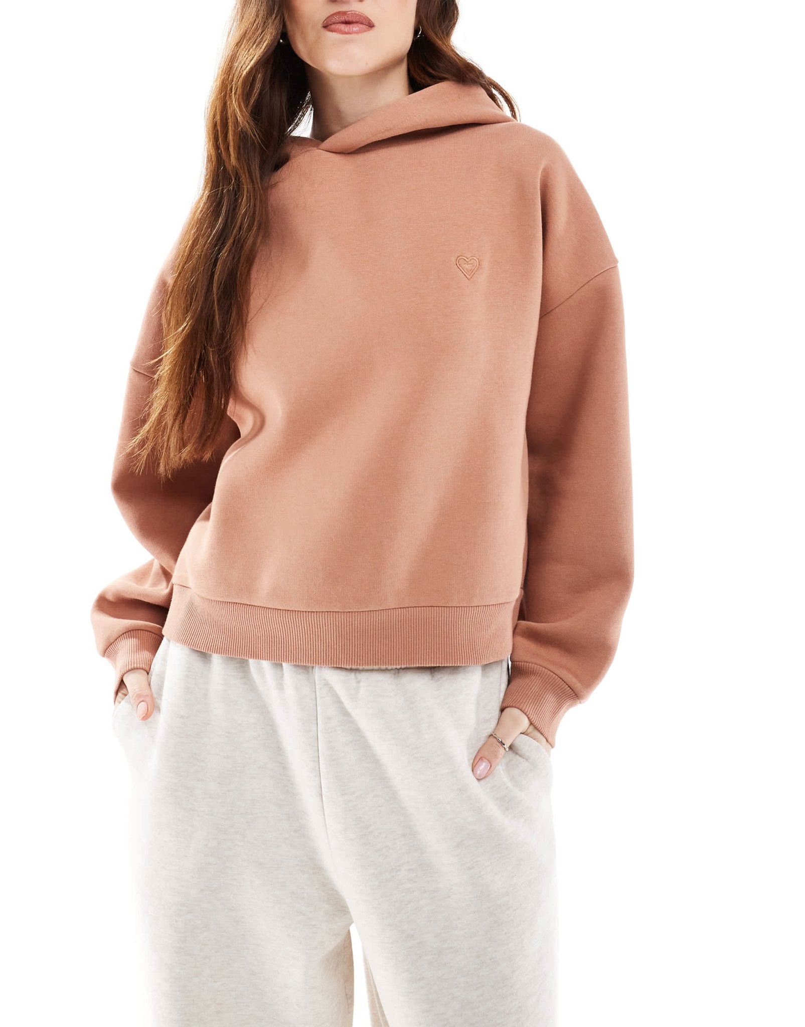 Miss Selfridge drop shoulder hoodie in ginger - ASOS Sample Sale EU Store