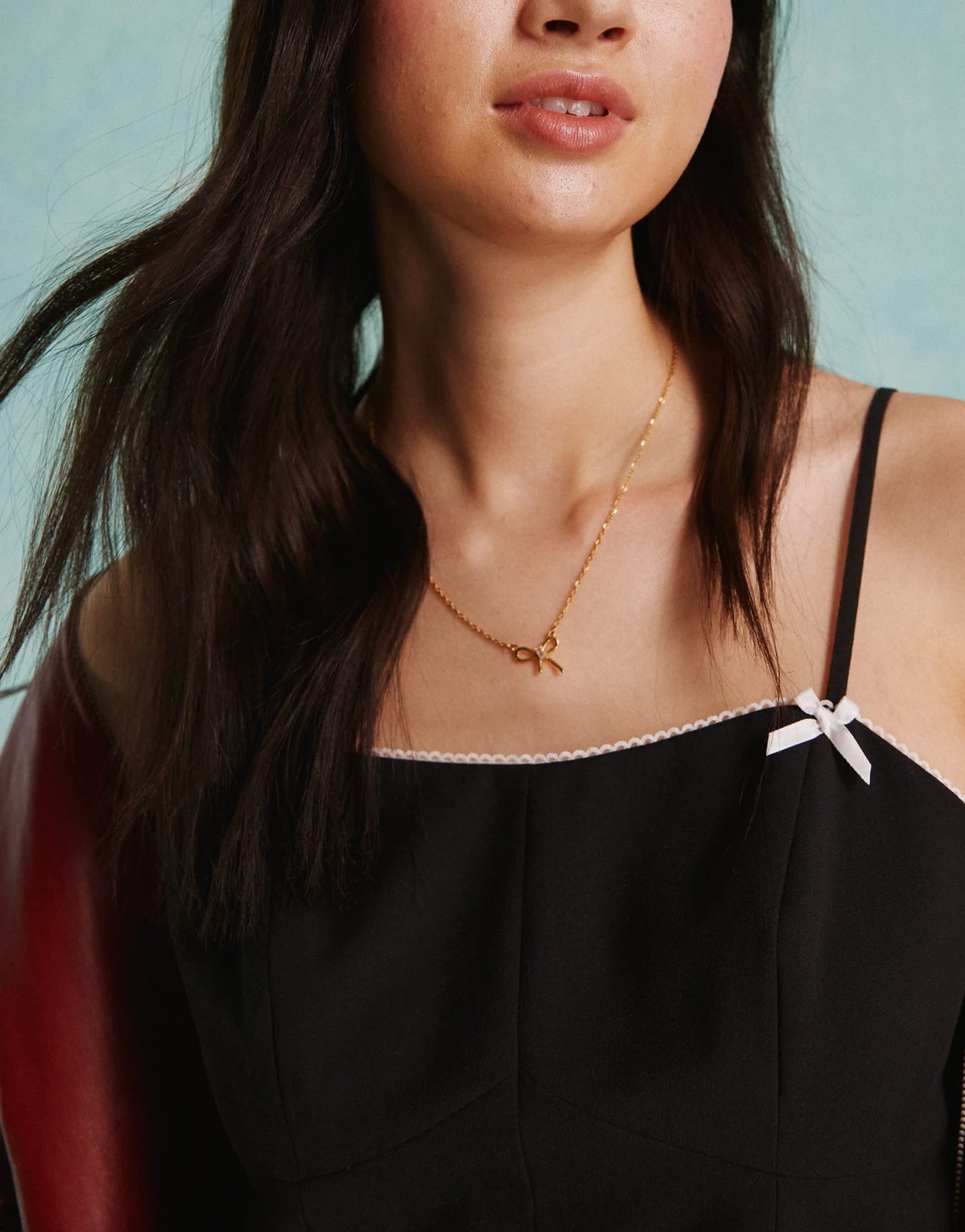 Miss Selfridge fitted bow detail corset top in black - ASOS Sample Sale EU Store