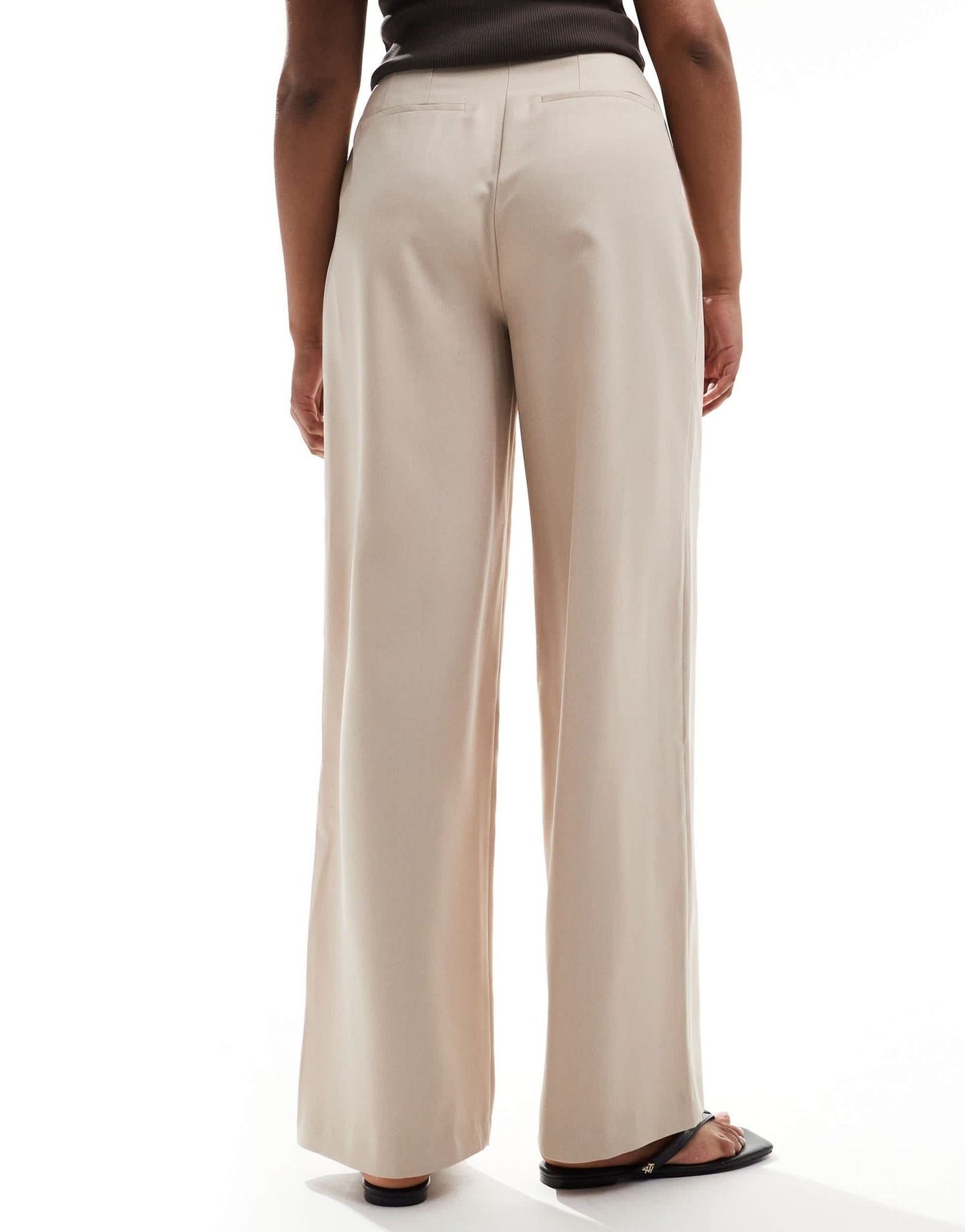 Miss Selfridge fleck wide leg tailored trouser in taupe - ASOS Sample Sale EU Store