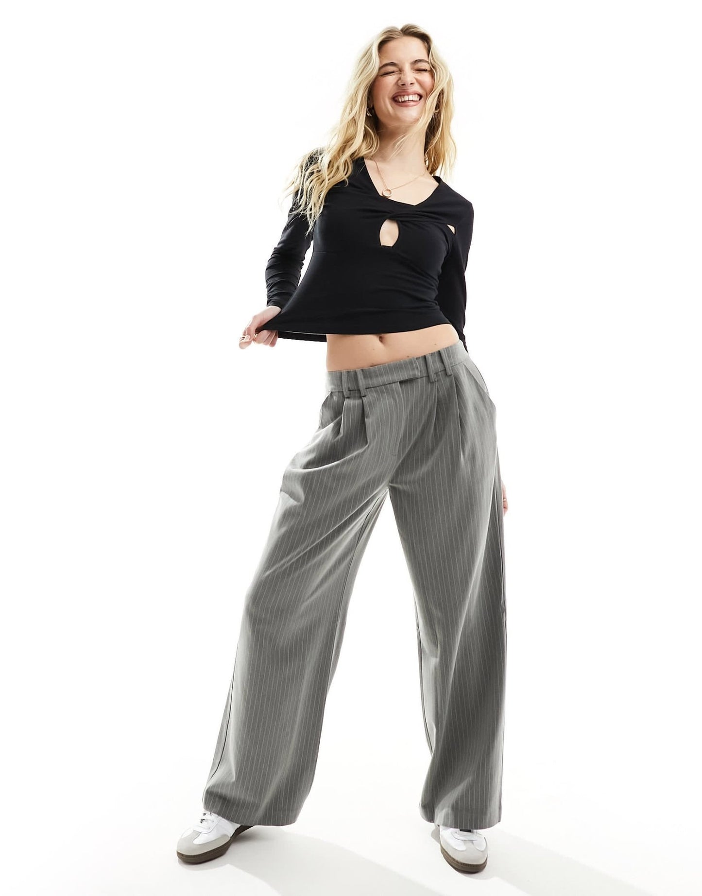 Miss Selfridge front twist top in black - ASOS Sample Sale EU Store