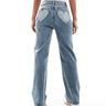 Miss Selfridge heart pocket straight leg jean in dirty wash