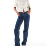 Miss Selfridge heart pocket straight leg jean in indigo wash