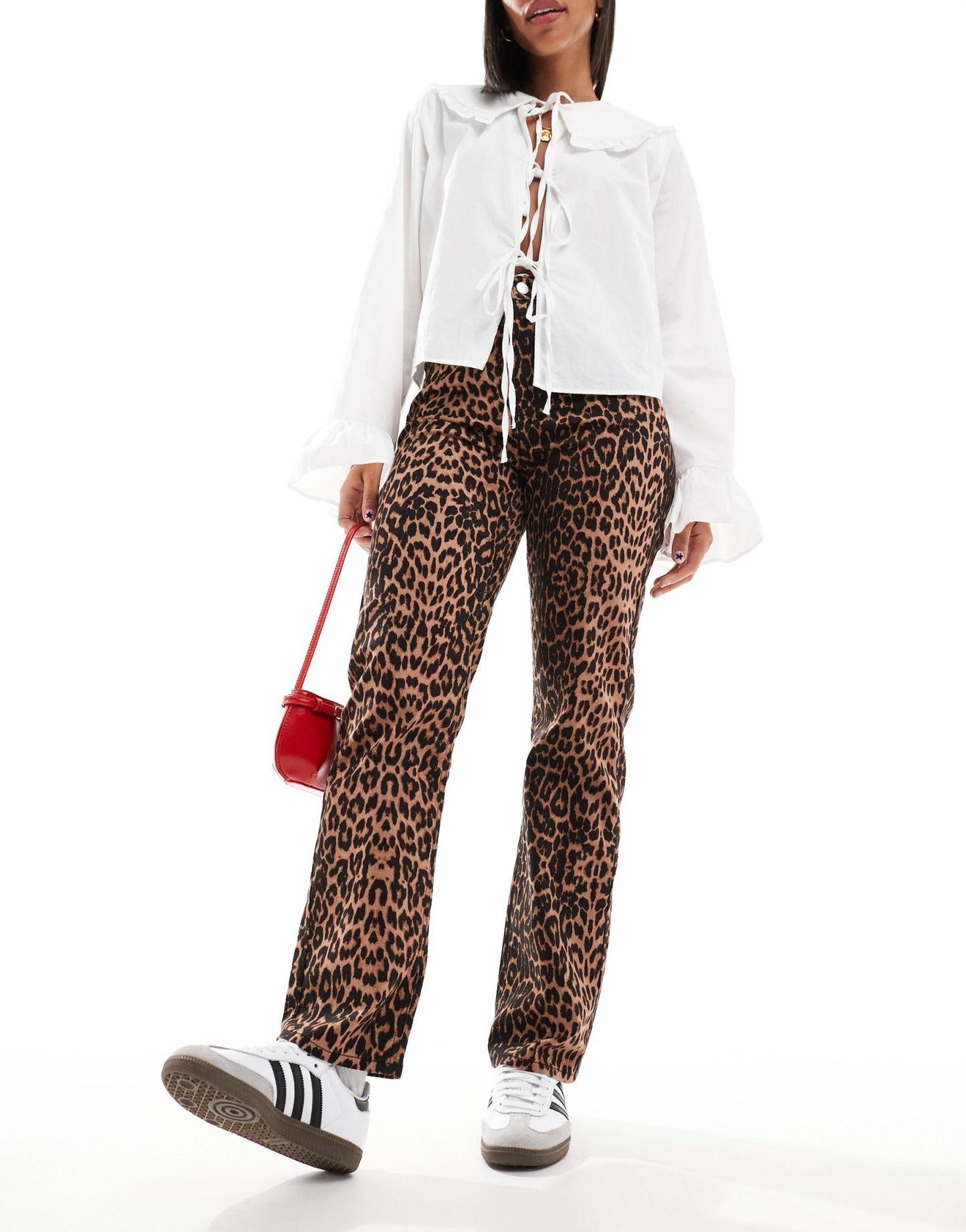 Miss Selfridge leopard print straight leg jean - ASOS Sample Sale EU Store