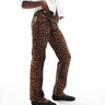 Vaqueros rectos con estampado de leopardo Miss Selfridge