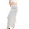 Miss Selfridge low rise maxi skirt in grey marl