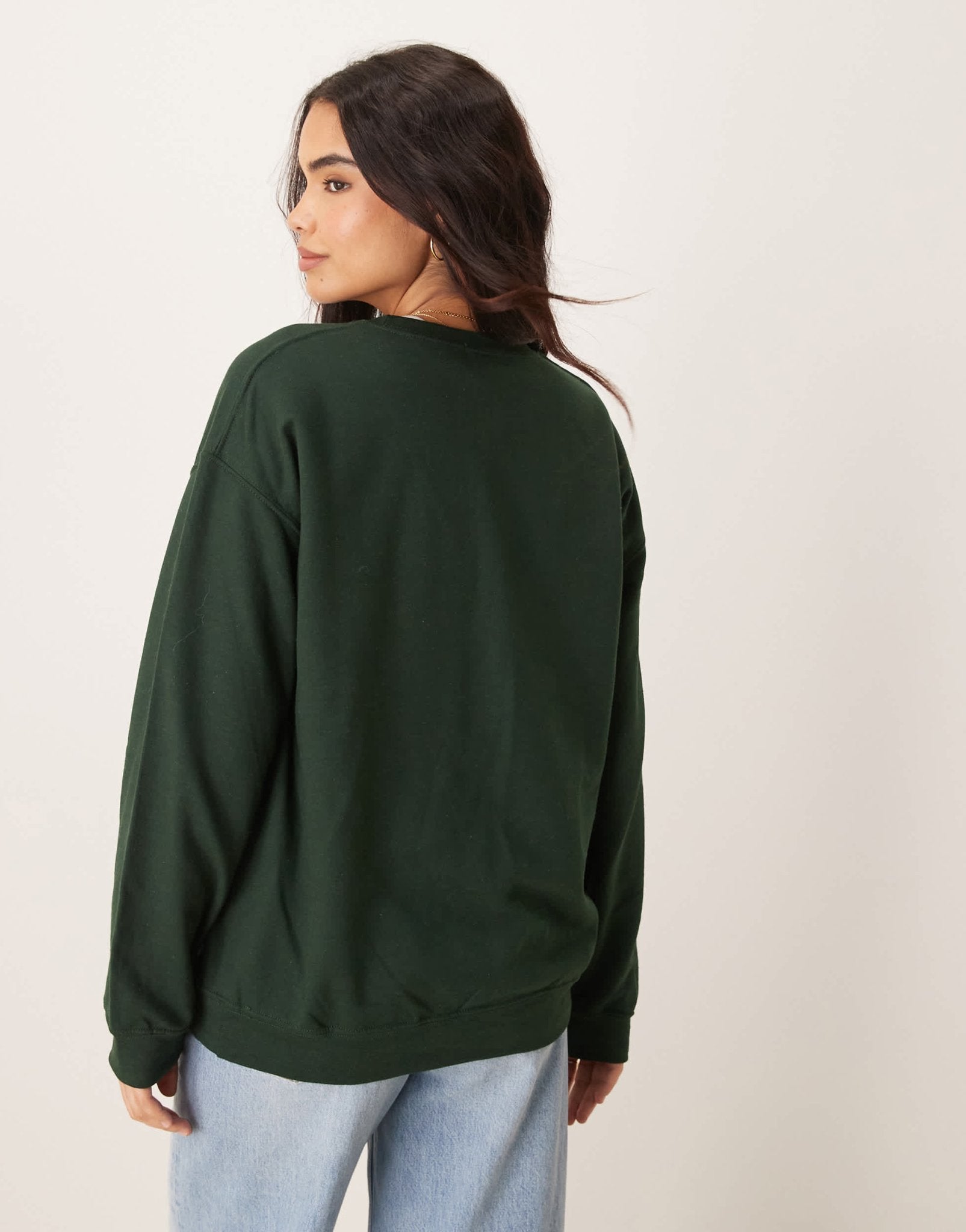 Miss Selfridge New York graphic sweatshirt in green - ASOS Sample Sale EU Store