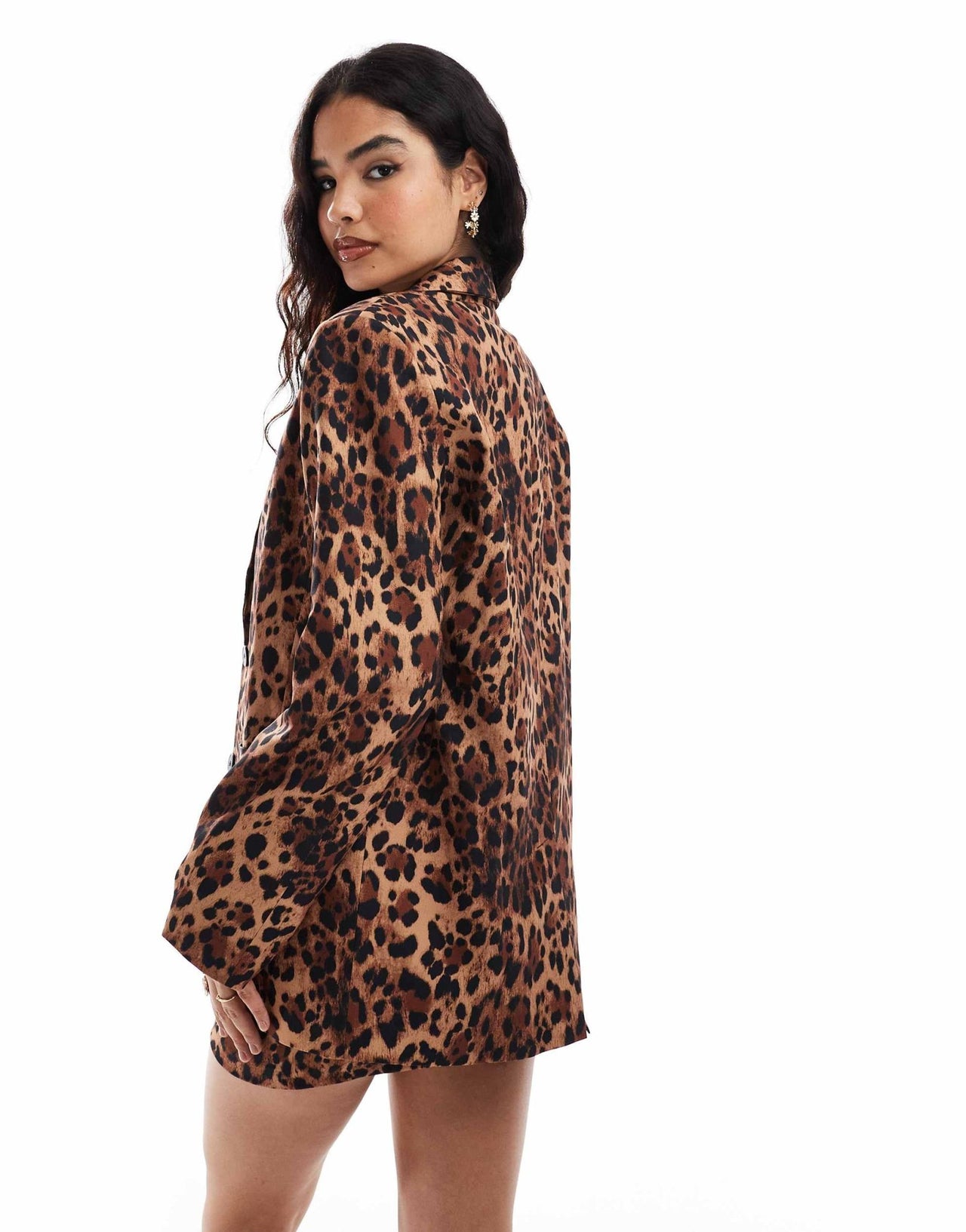 Miss Selfridge oversized blazer in animal print - ASOS Sample Sale EU Store