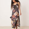 Miss Selfridge Petite maxi dress in patchwork print