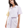 Short runner en popeline à enfiler Miss Selfridge à rayures lilas