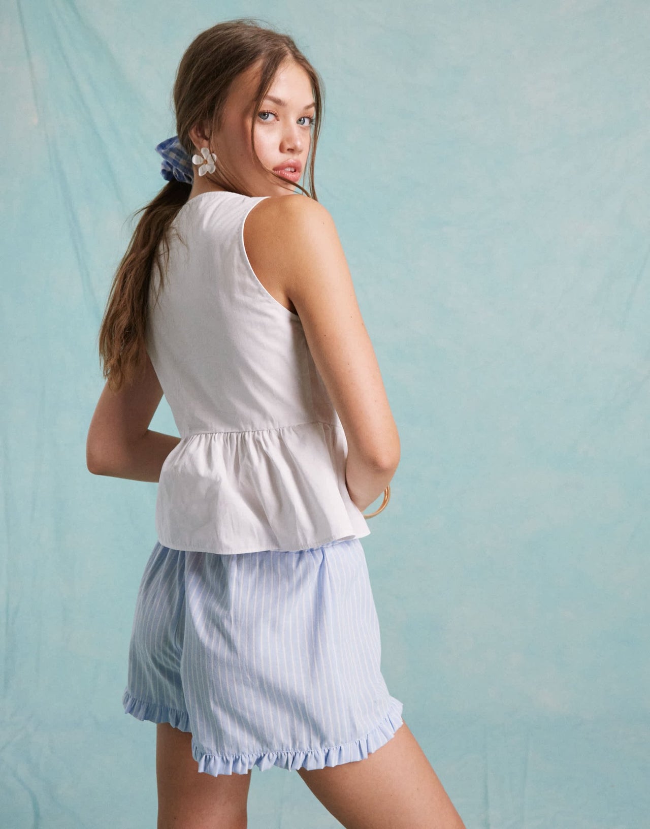 Miss Selfridge poplin tie front sleeveless top in white - ASOS Sample Sale EU Store