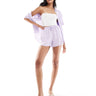 Shorts runner à enfiler Miss Selfridge coordonnés à vichy lilas