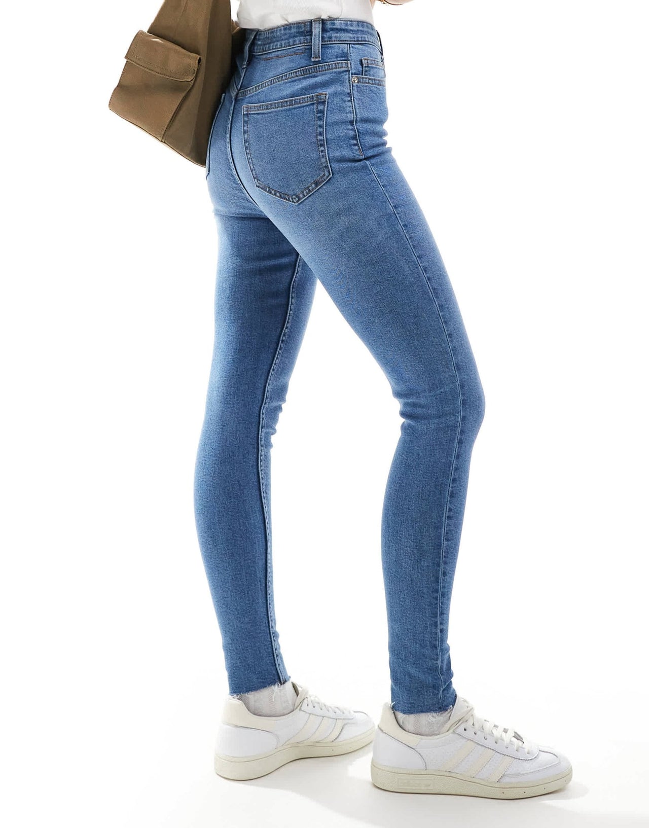 Miss Selfridge skinny high waist jean in mid blue wash - ASOS Sample Sale EU Store
