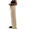 Miss Selfridge soft touch pull on wide leg trouser in stone