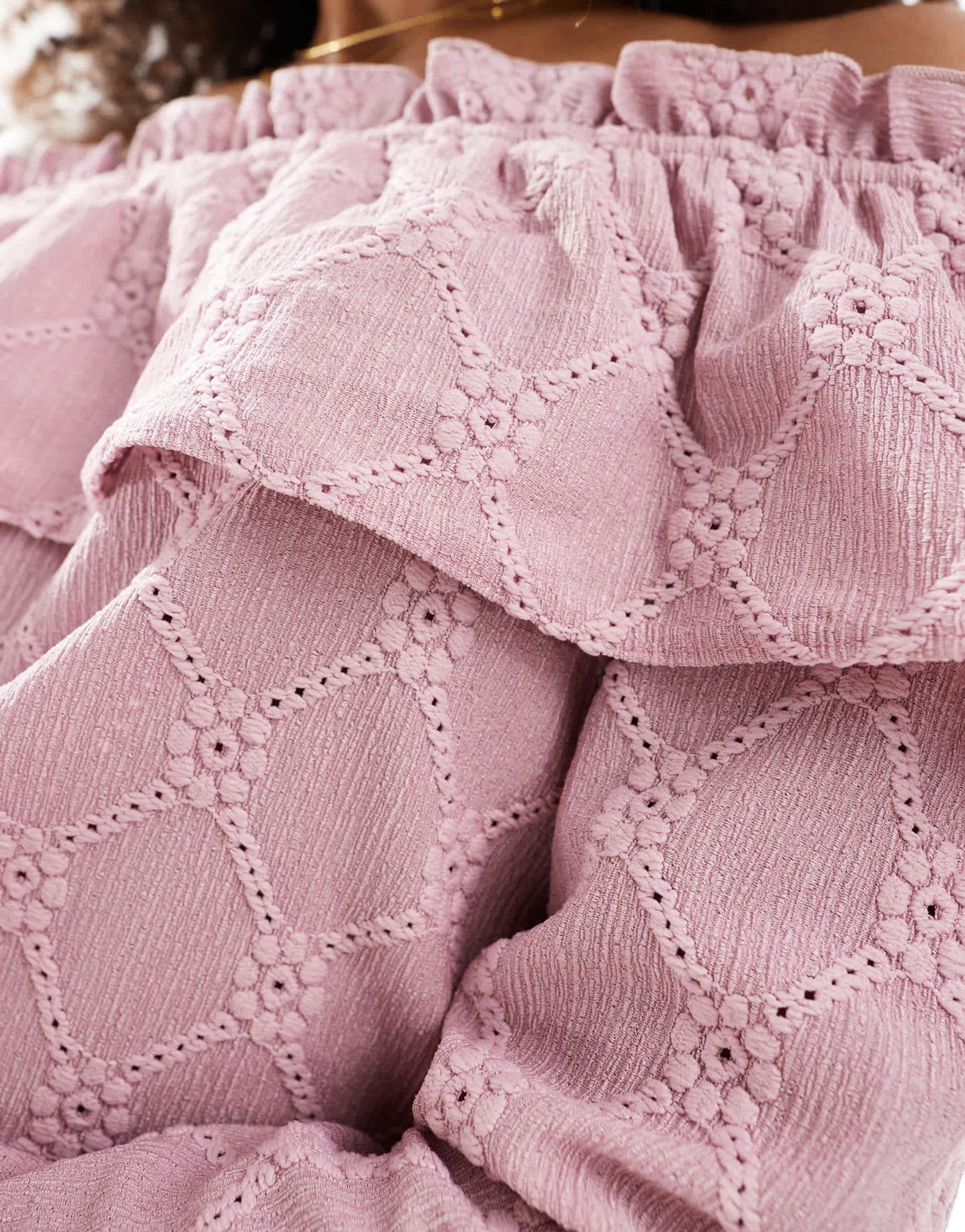 Miss Selfridge textured jersey ruffle bardot mini dress in pink - ASOS Sample Sale EU Store