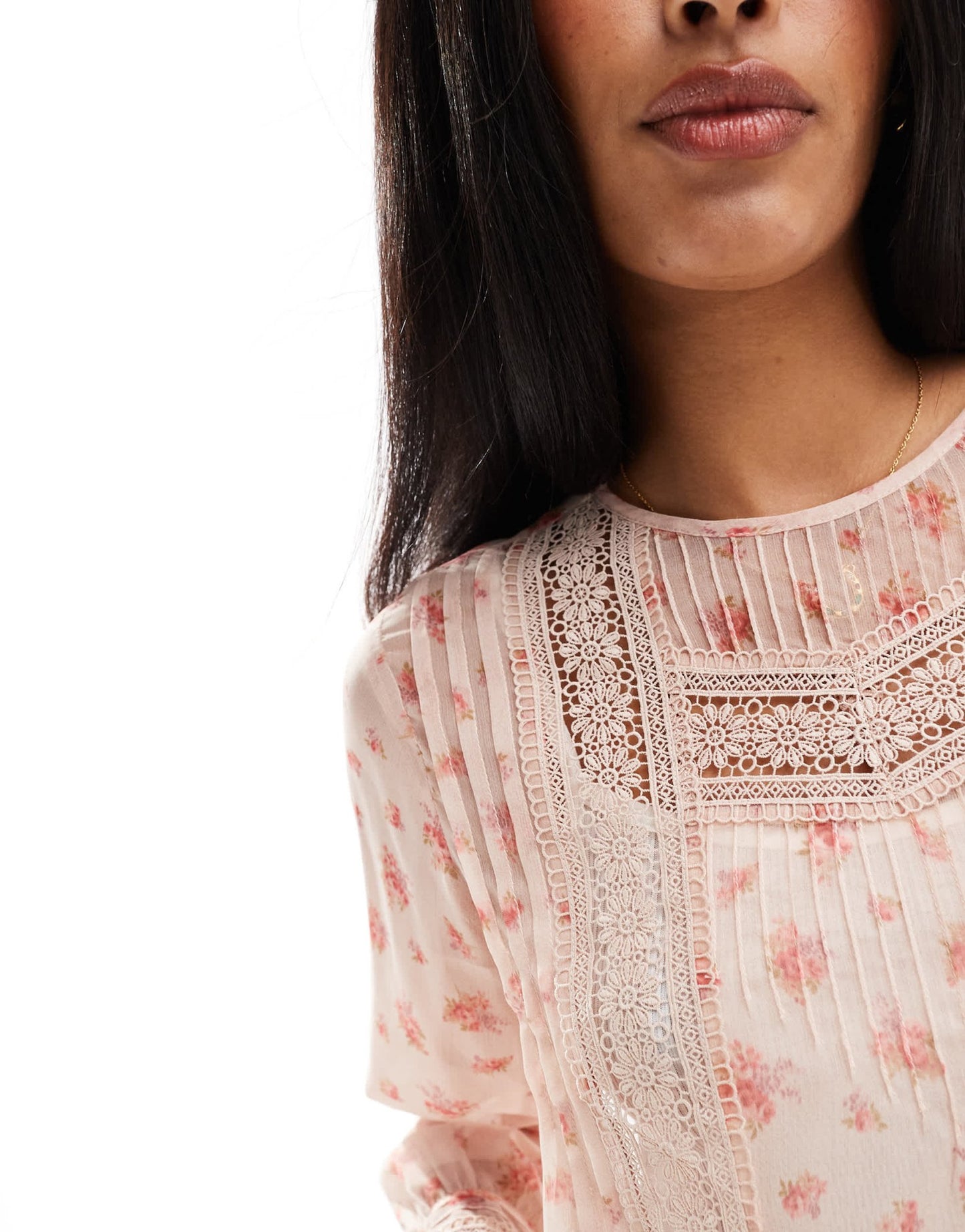 Miss Selfridge trimmed up blouse in ditsy print - ASOS Sample Sale EU Store