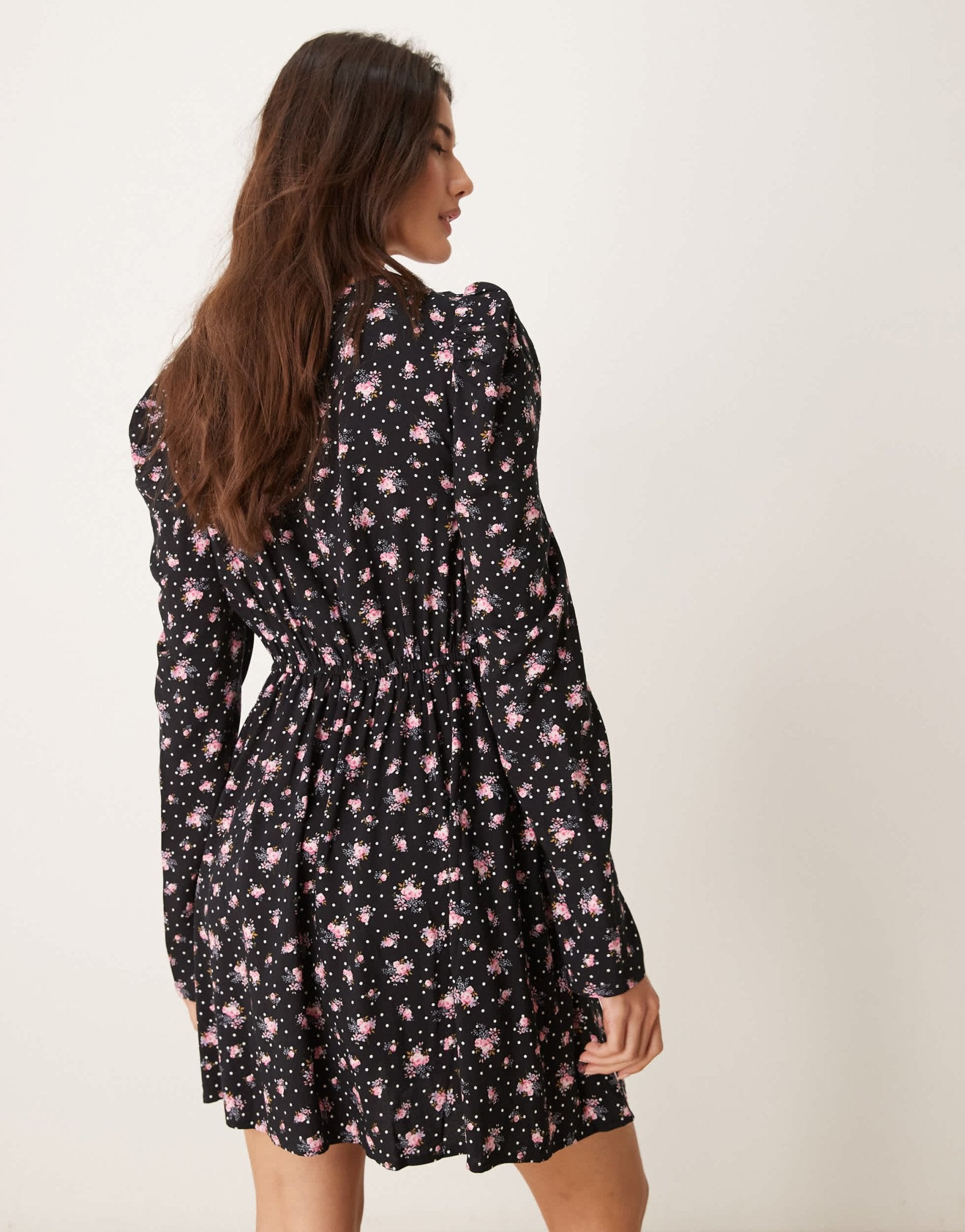 Miss Selfridge yoke detail mini dress in multi print - ASOS Sample Sale EU Store
