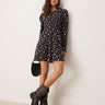 Miss Selfridge yoke detail mini dress in multi print