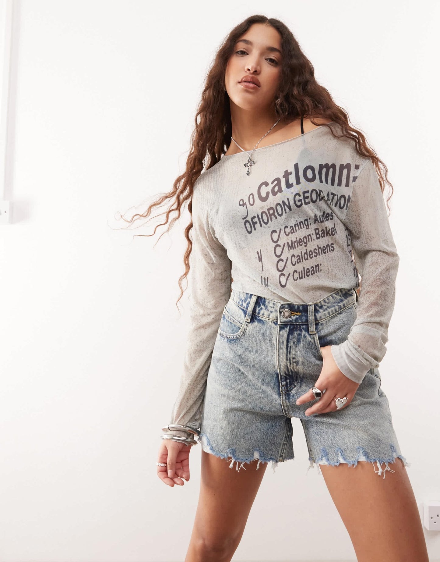 Miss Sixty raw edge denim shorts in lightwash blue - ASOS Sample Sale EU Store