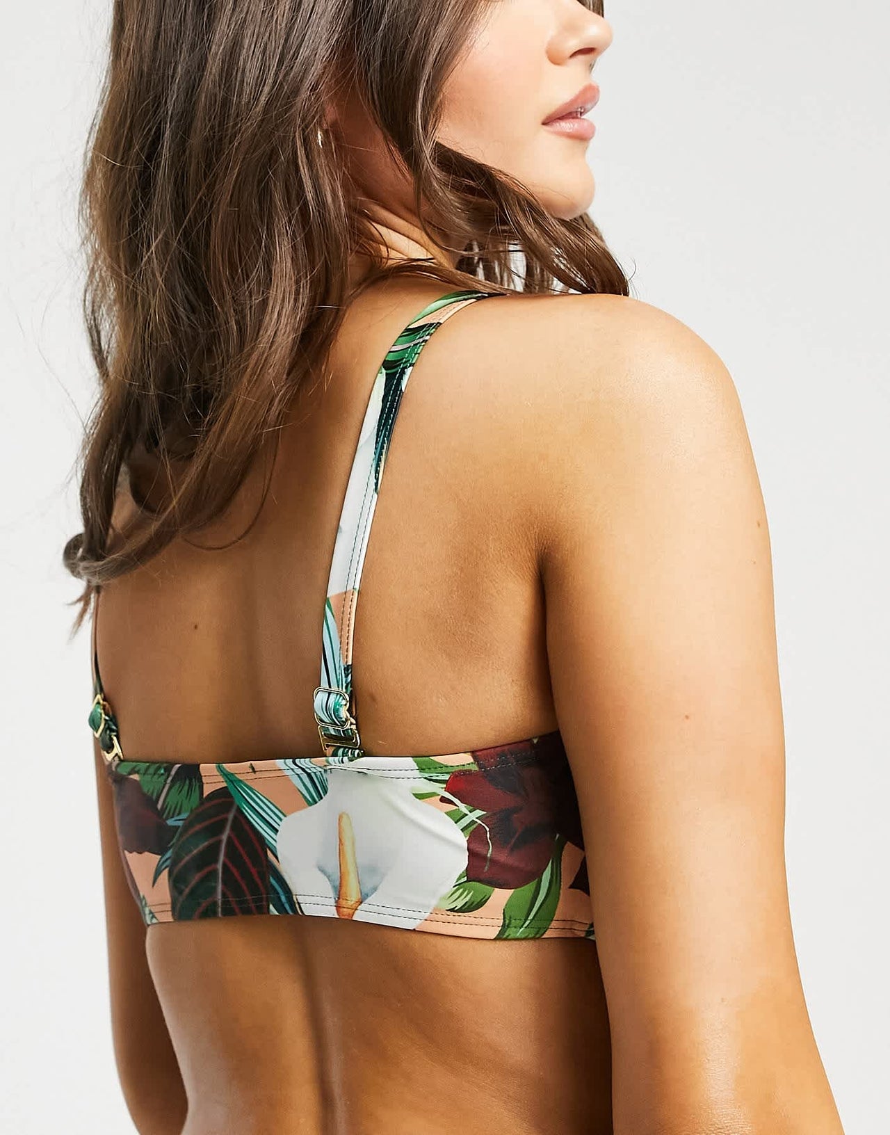 Missguided fuller bust bandeau bikini top in floral print - ASOS Sample Sale EU Store