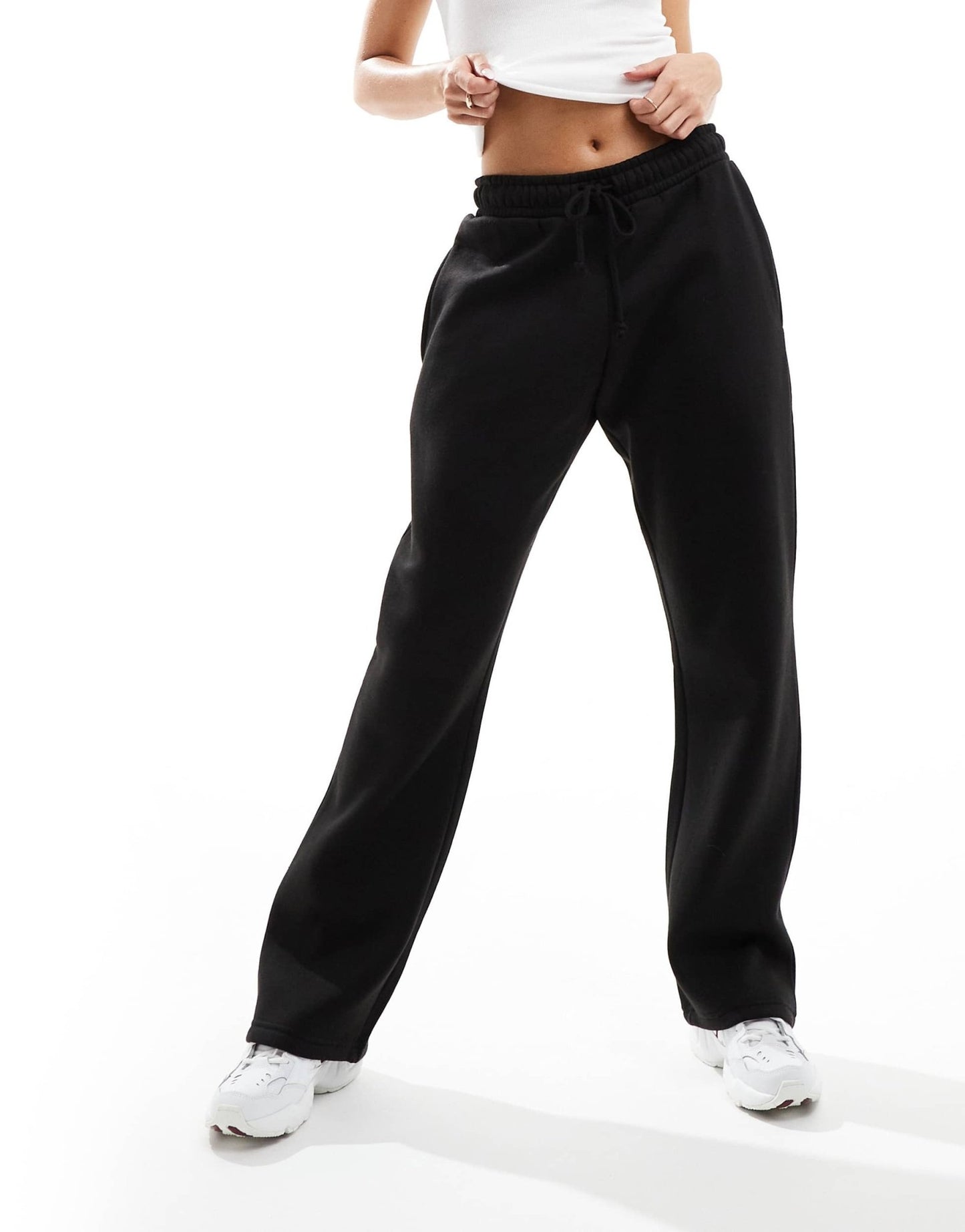 Missyempire exclusive drawstring detail wide leg jogger co - ord in black - ASOS Sample Sale EU Store