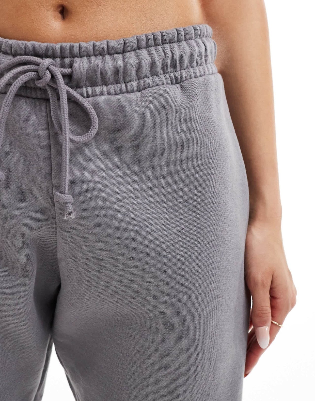 Missyempire exclusive drawstring detail wide leg jogger in charcoal - ASOS Sample Sale EU Store