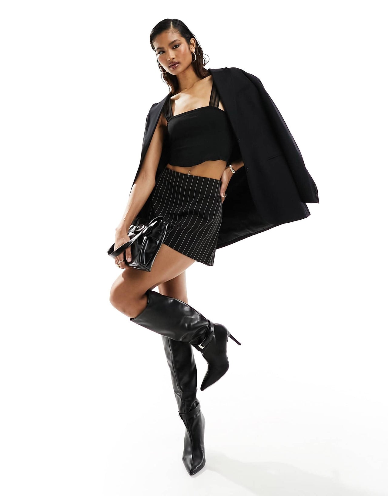 Missyempire mesh sleeve top in black - ASOS Sample Sale EU Store